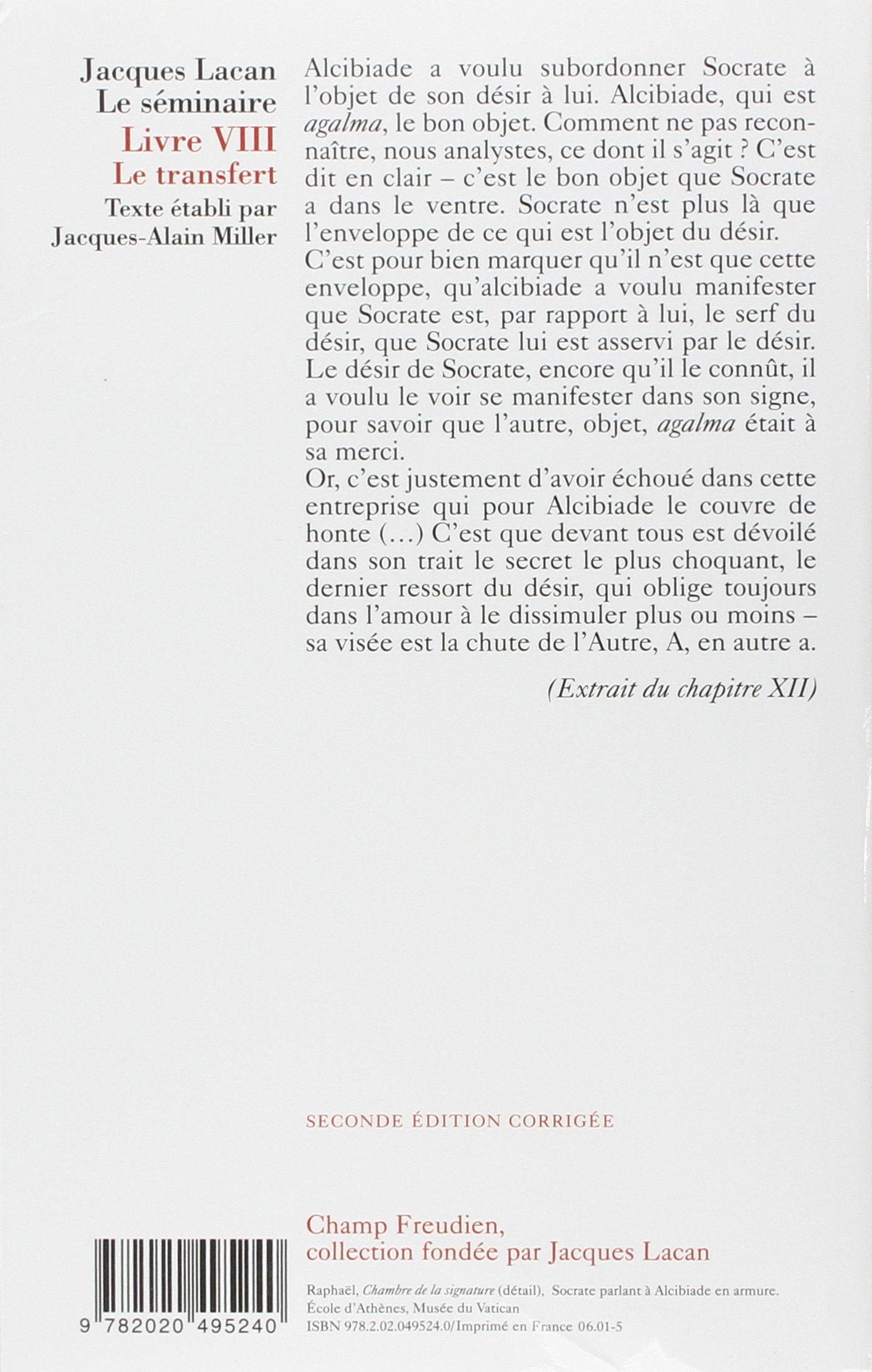 Le Séminaire, livre VIII : Le transfert