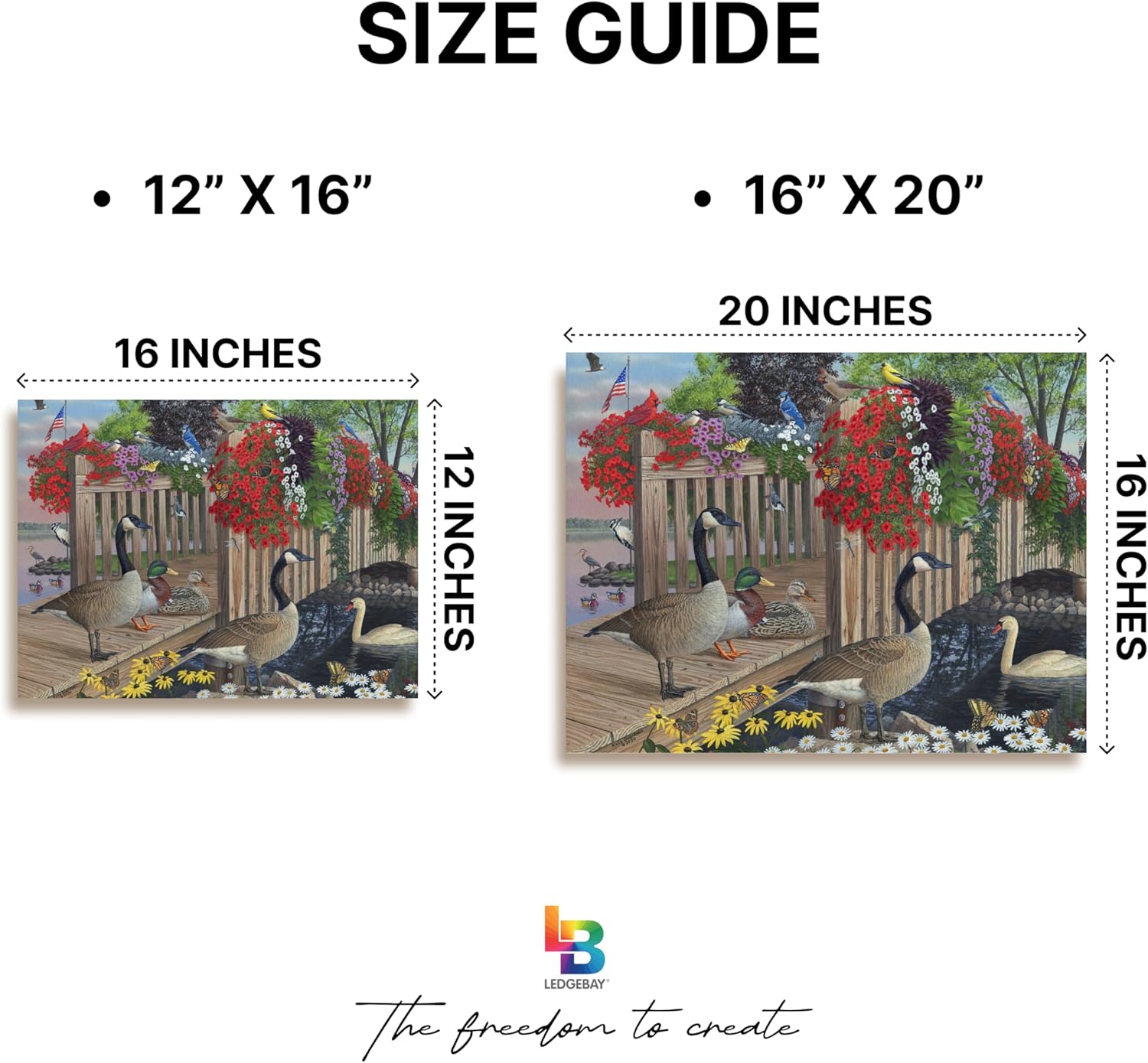 Ledgebay DIY Paint by Numbers Kit for Adults Framed Canvas Beginner to Advanced Paint by Numbers Kit Kits Include Acrylic Paint Set Brushes Tabletop Easel (Nature's Blessing 16" x 20" Framed)