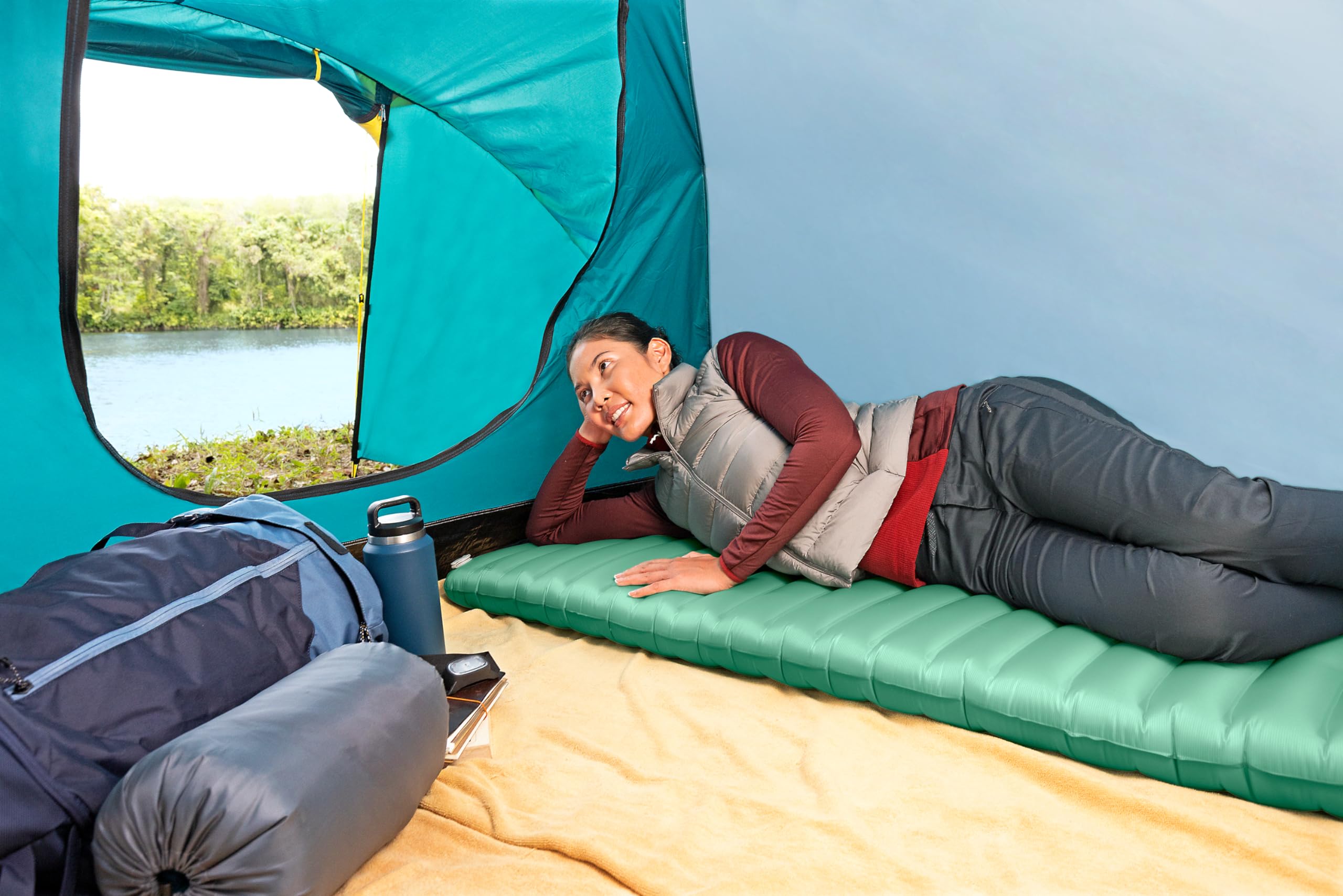 Bestway aufblasbare Single-XL-Isomatte AdventuRest 198 x 71 x 7,5 cm