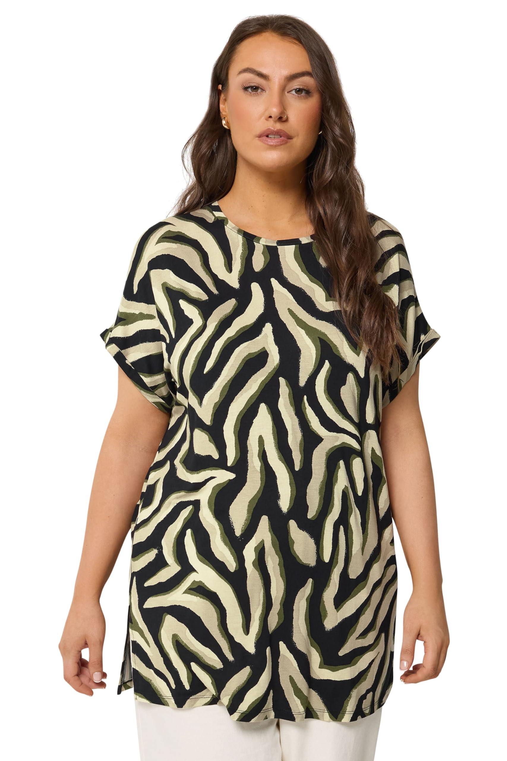 Yours Women's Multi Zebra Print Top Size 22-24