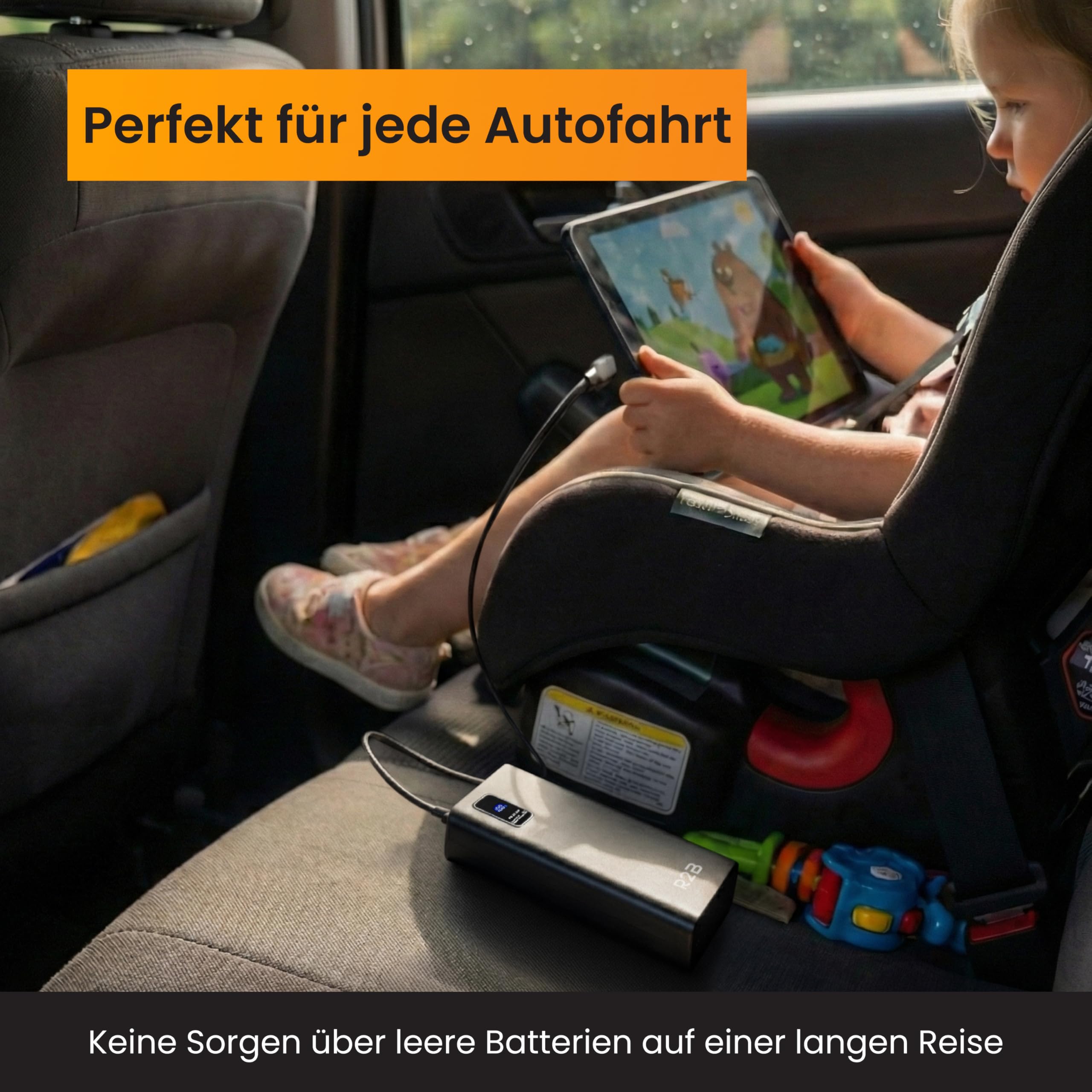 R2B Power Bank 30000mAh – Externe Powerbank mit Schnellladefunktion, USB C PD 20W, LED Anzeige, Tragbarer Handyakku und Ladegerät