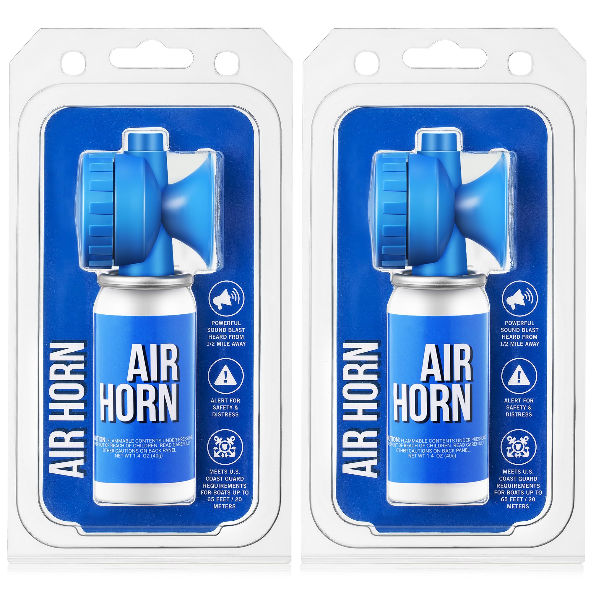 Saillong 1.4oz Marine Boat Air Horn, Loud Air Horns for Safety, Mini Small Blow Fog Bear Horn, Meet Coast Guard, Emergency Use for Marine Boating Sporting Events Outdoor Alarm