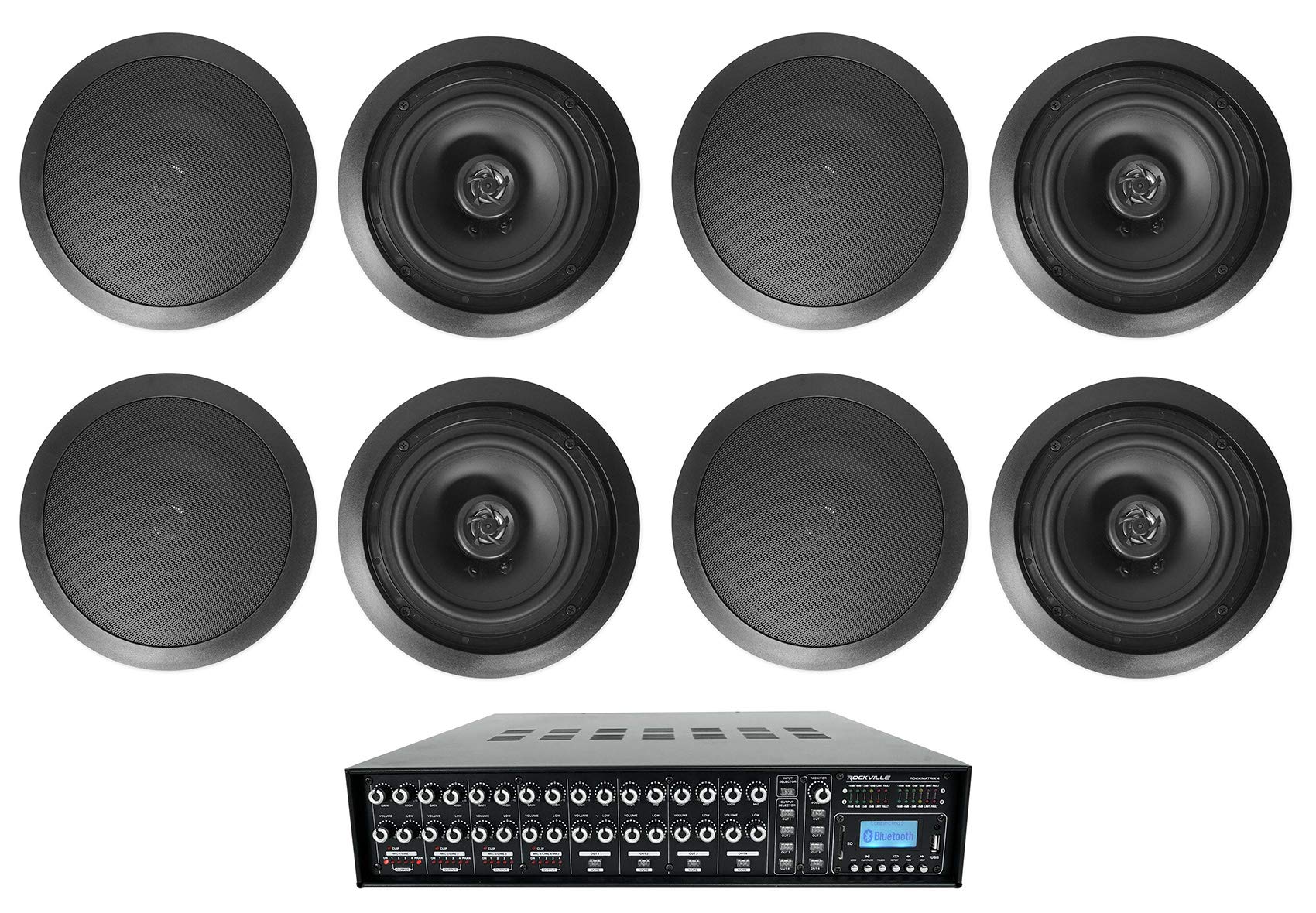麻婆ROCK Amazon.com: Rockville Rock Matrix 4 Bundle: 4-Zone 440W RMS 70V