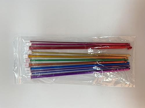 Miniatura 9 de Coopay Juego de ganchos largos de ganchillo, 11 ganchos de ganchillo tunecinos, agujas de ganchillo afganas multicolor para ganchillo, 0.11 pulgadas