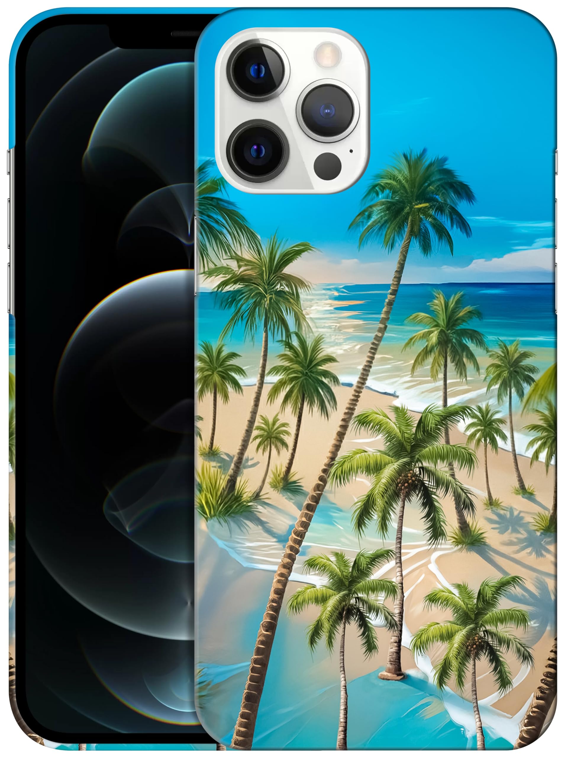 Coque iPhone 12 Pro Max palmiers plage GlamCase protection rigide - 8