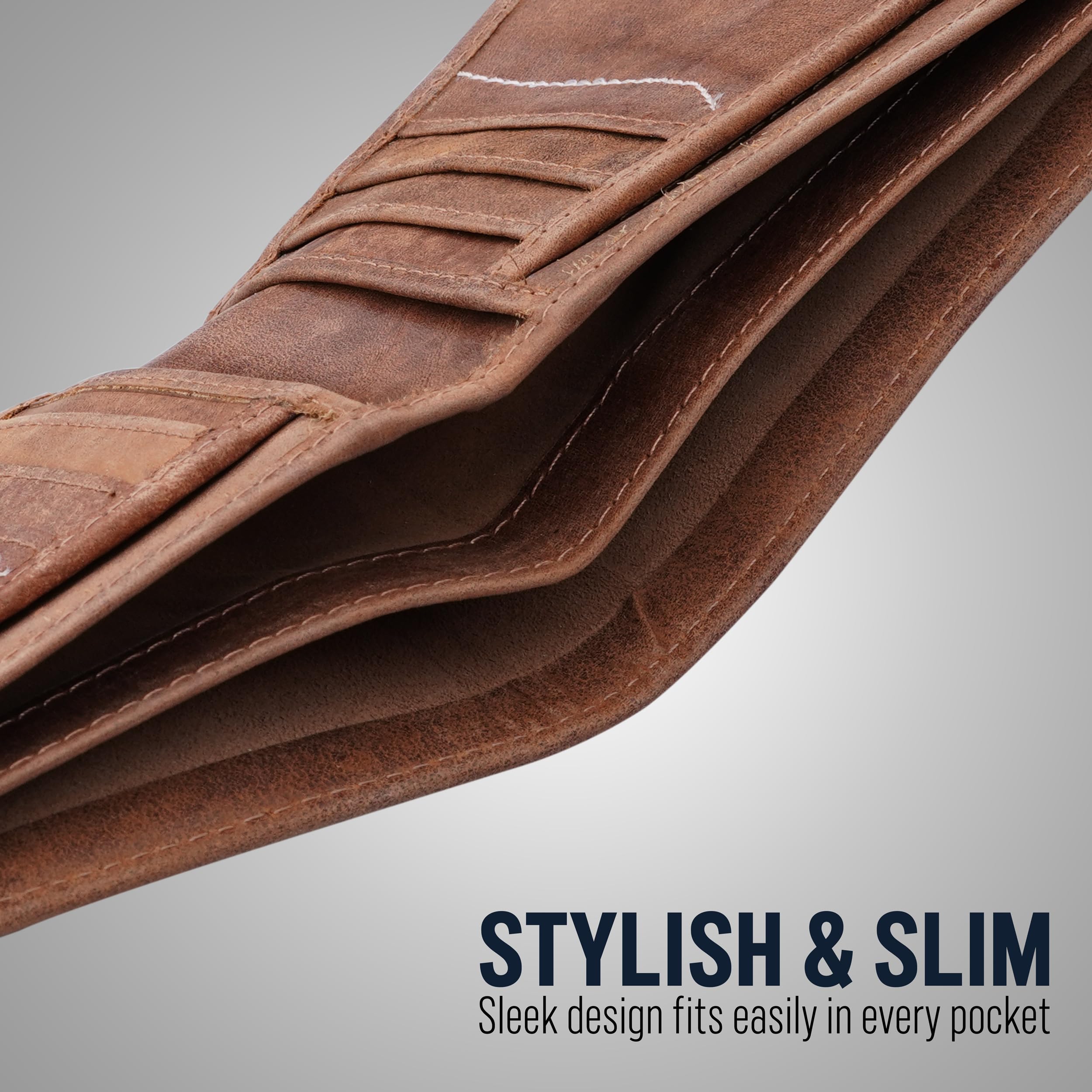 The Wallet Store Eagle Emblem Genuine Leather Wallet For Men