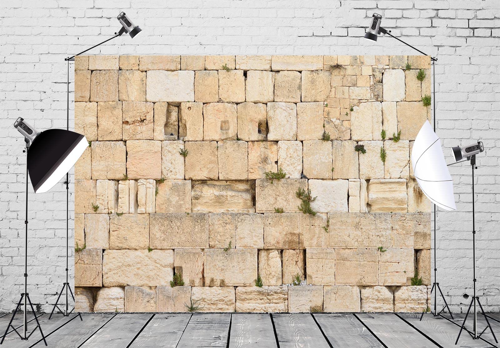 Amazon | BELECO 7x5フィート 布製西壁背景幕 エルサレム 嘆きの壁背景