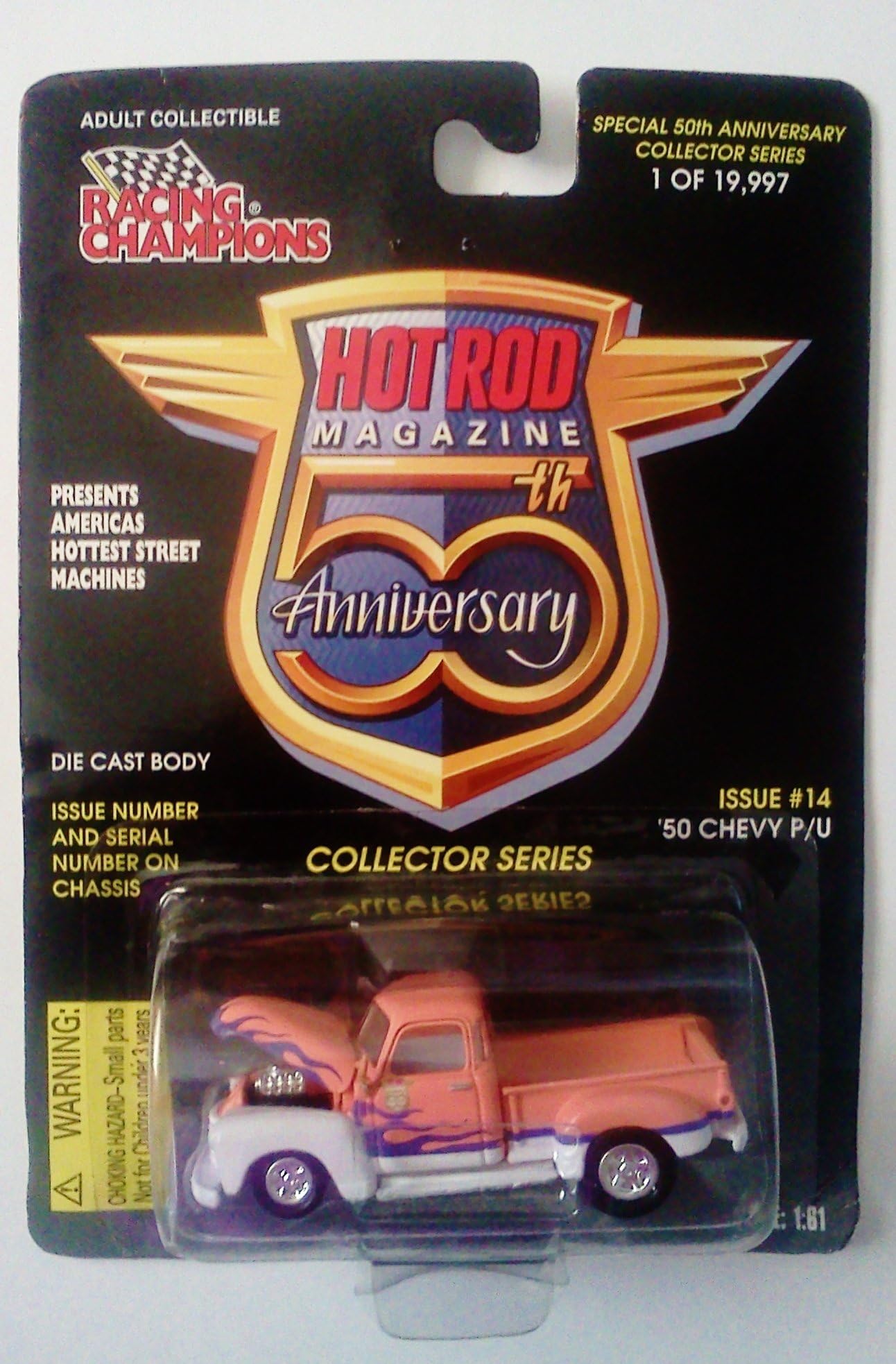 Racing Champions Hot Rod Magazine 50th Anniversary Issue #14 '50 Chevy P/U Scale 1:61