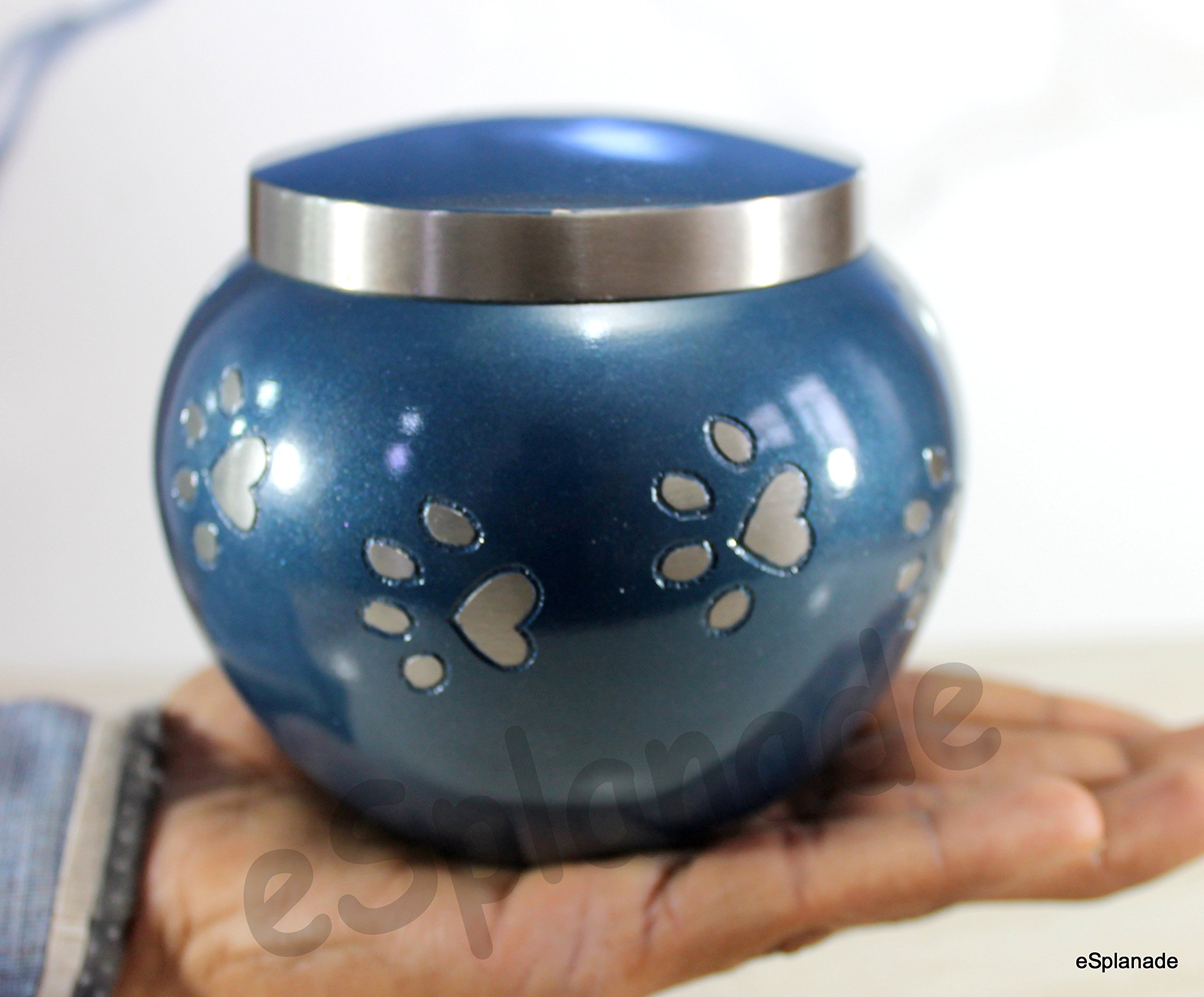 eSplanade cremazione urna commemorativa Container Jar pot per animali domestici cani/gatti/| per animali domestici Ash rimane | ottone Urns | metal Urns | Burial Urns