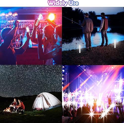 Miniatura 7 de Arrozon Paquete de 4 luces LED estroboscópicas LED para botellas, luz intermitente para fiesta, luz de mano reutilizable con 3 modos de iluminación