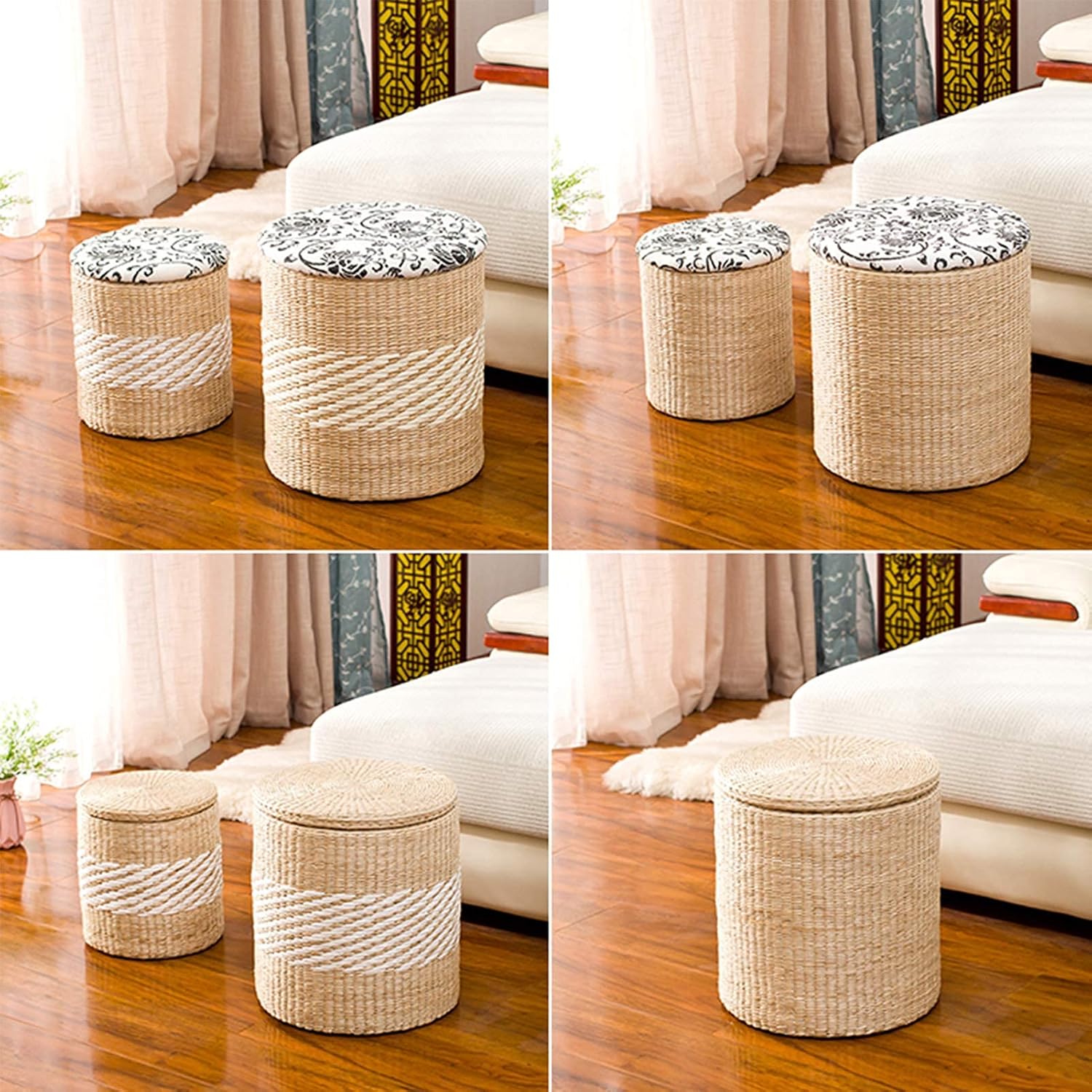 AA30-4 茶道具 竹陽斎造 籐編 竹編 網代細工花籠 高さ37㎝ 竹工芸 | 灯屋