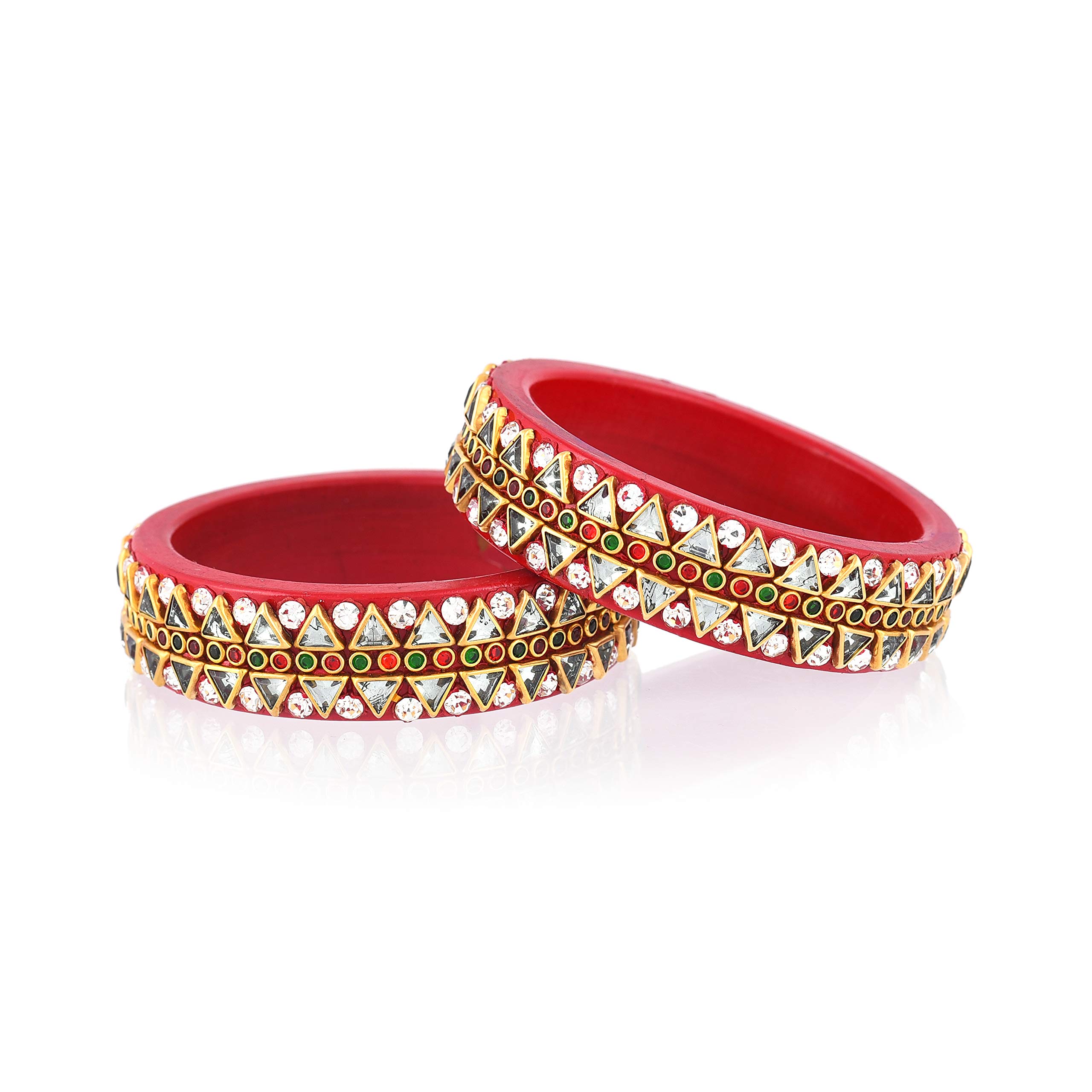Nxtgenfashion Lac Desginer Bangle With Kundan Work Set Of 2 For Womens (B08Q7PS4D3) Amazon Price History, Amazon Price Tracker