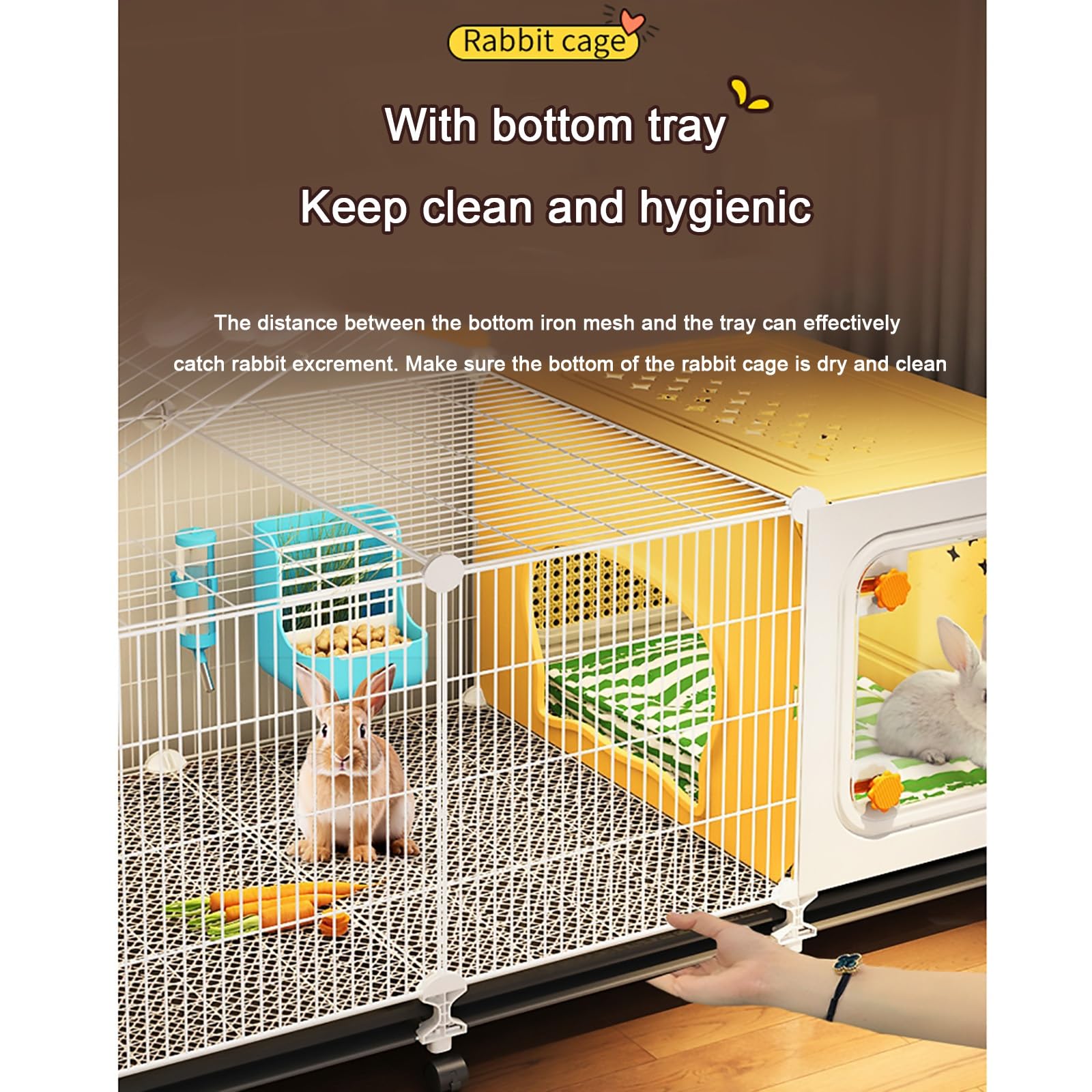 Amazon | 屋内用ウサギ小屋、ウサギケージ、ウサギハウス、ウサギの巣