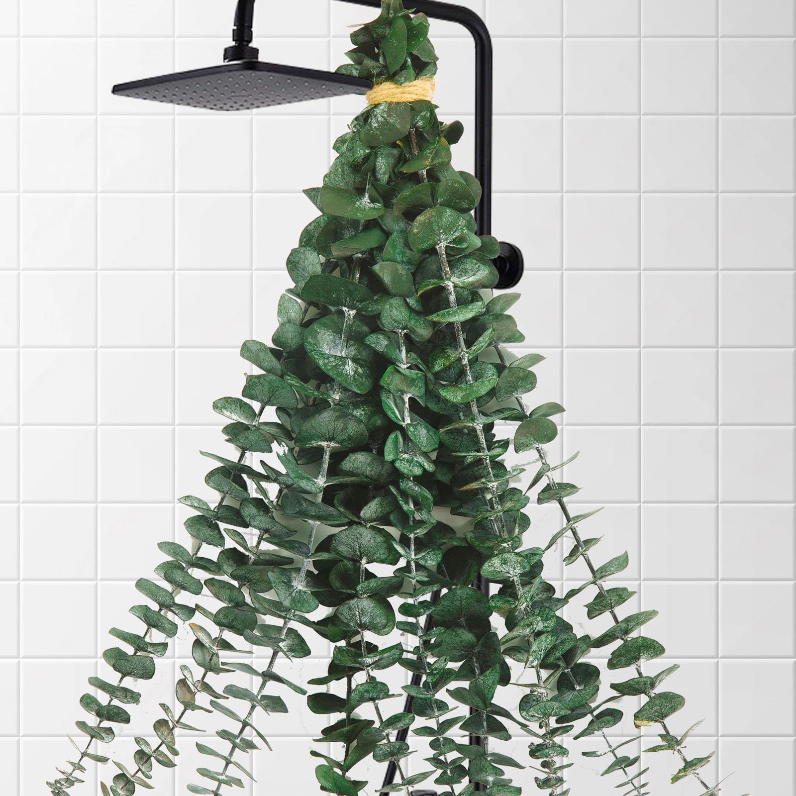 10 Pcs Dried Eucalyptus Stems for Shower, 17'' Natural Real Preserved Eucalyptus Leaves Branches Hanging, Fresh Eucalyptus Plant Bundle for Home SPA Bathroom Wedding Wall Vase Decor, Bath Essentials-image-24