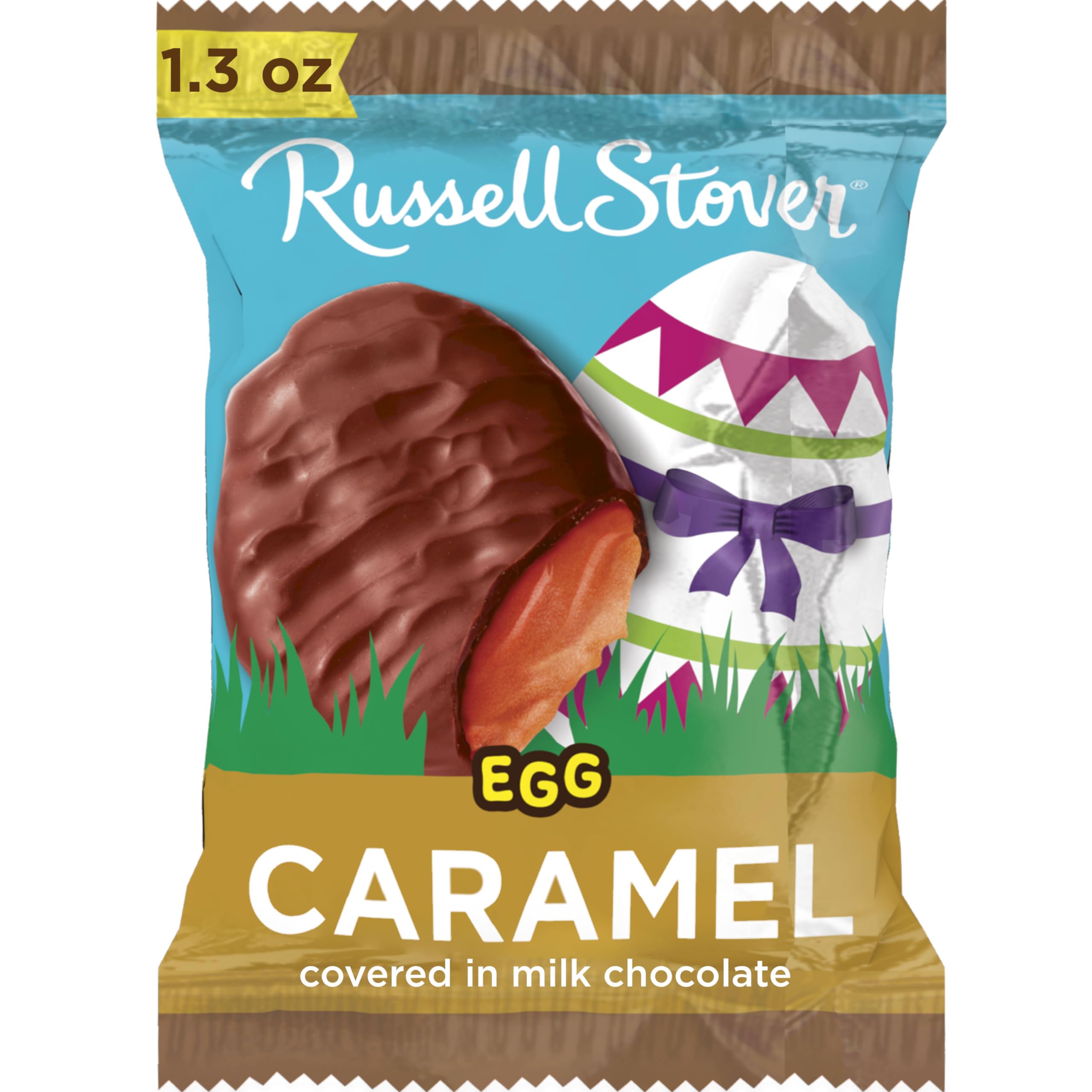 Russell StoverEaster Caramel Milk Chocolate Easter Egg, 1.3 oz each (Pack of 18)