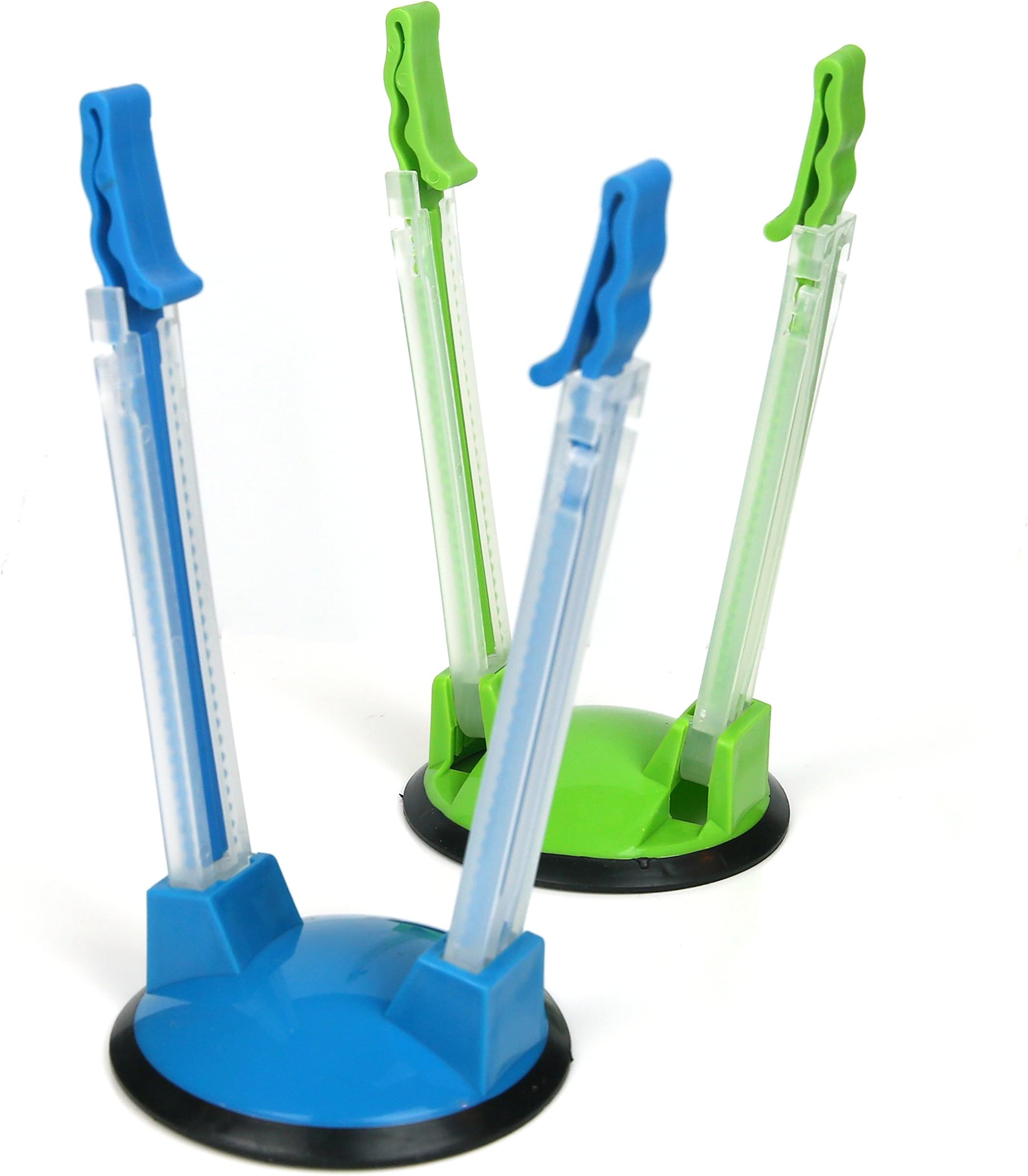 Hands Free Baggy Rack Clip Food Storage Bag Holder - (2 pack) Best Opener for Freezer and Storage Baggies