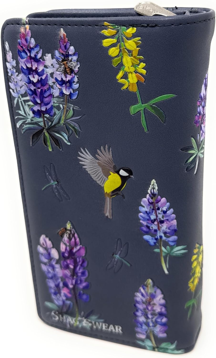 Shag Wear Summer Lupines and Nature Scene Wallet for Women and Teen Girls Vegan Faux Leather Grey 7" - Image 2