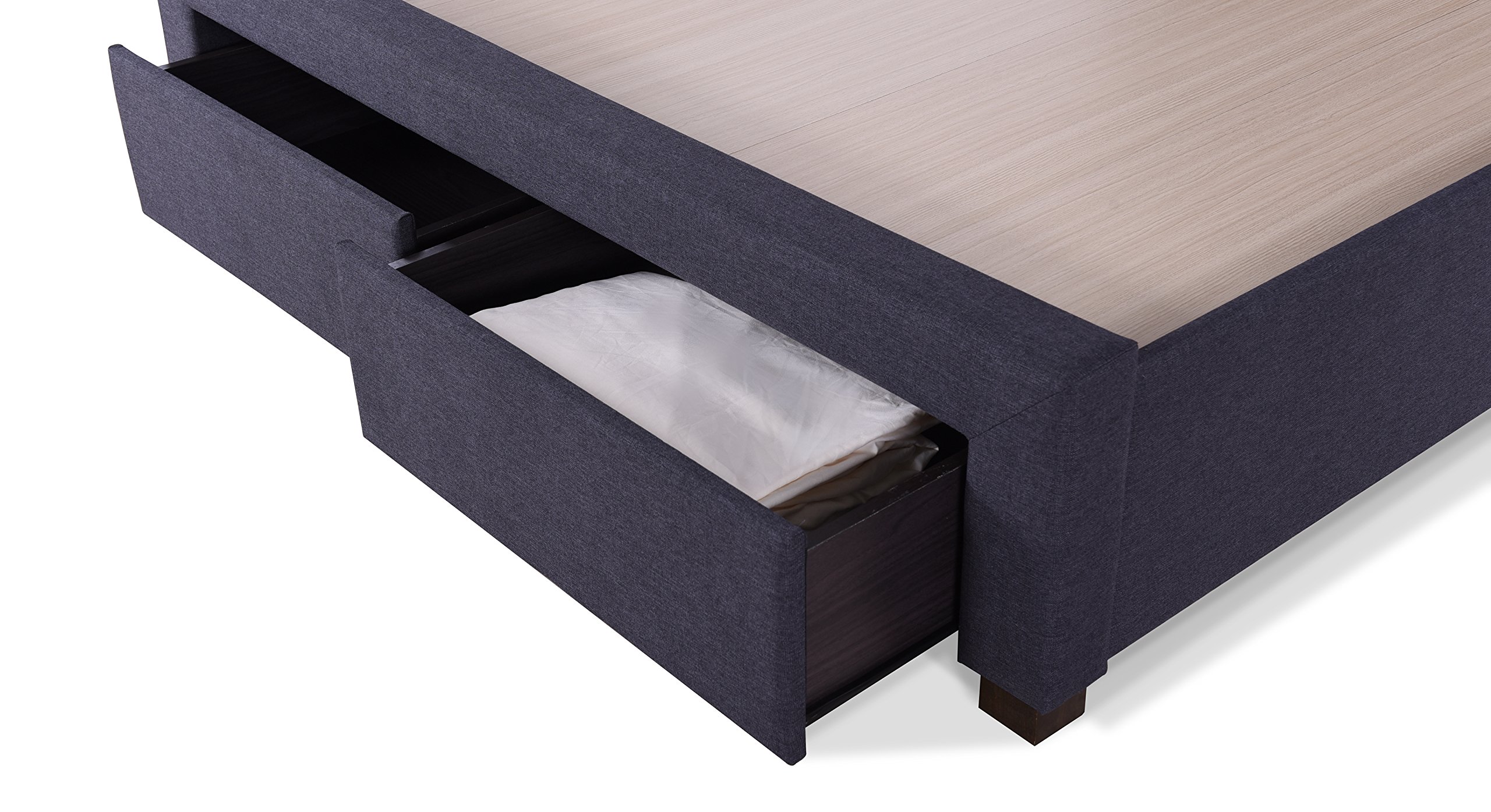 Buy Urban Ladder Cassiope Queen Size Engineered Wood Upholstered Bed