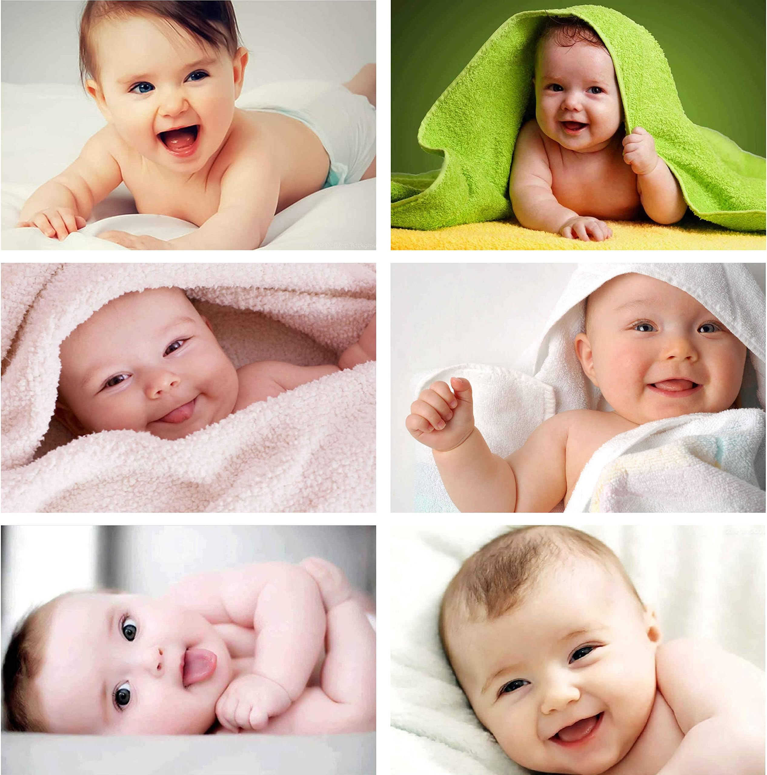 Giant Innovative Paper Set Of 6 Cute Baby Poster | Poster For Pregnant Women | HD Baby Wall Poster For Room Decor, GI02 Multicolour, 12 X 18 Inch- BIG Size