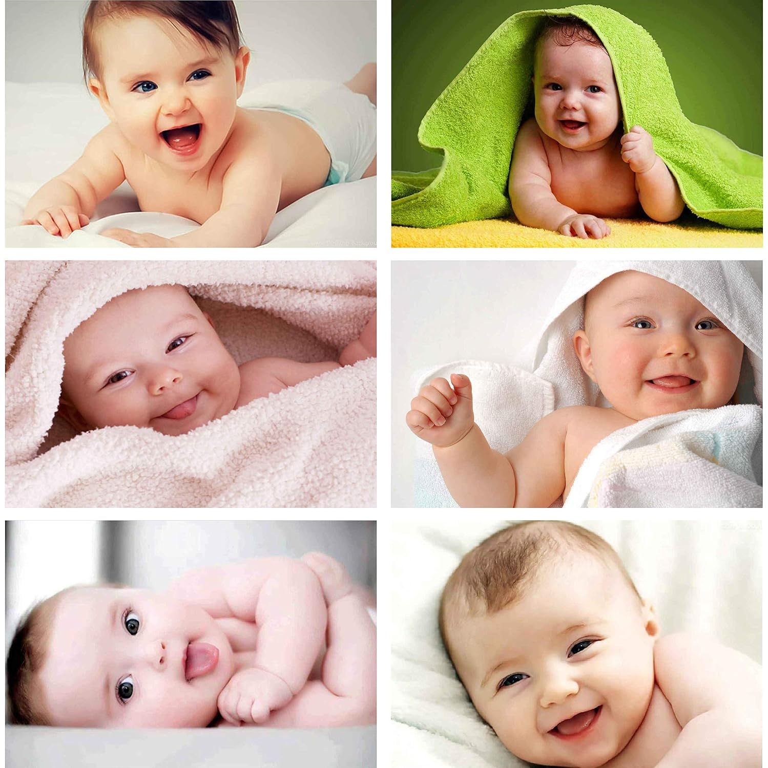 Giant Innovative Paper Set Of 6 Cute Baby Poster | Poster For Pregnant Women | HD Baby Wall Poster For Room Decor, GI02 Mu...