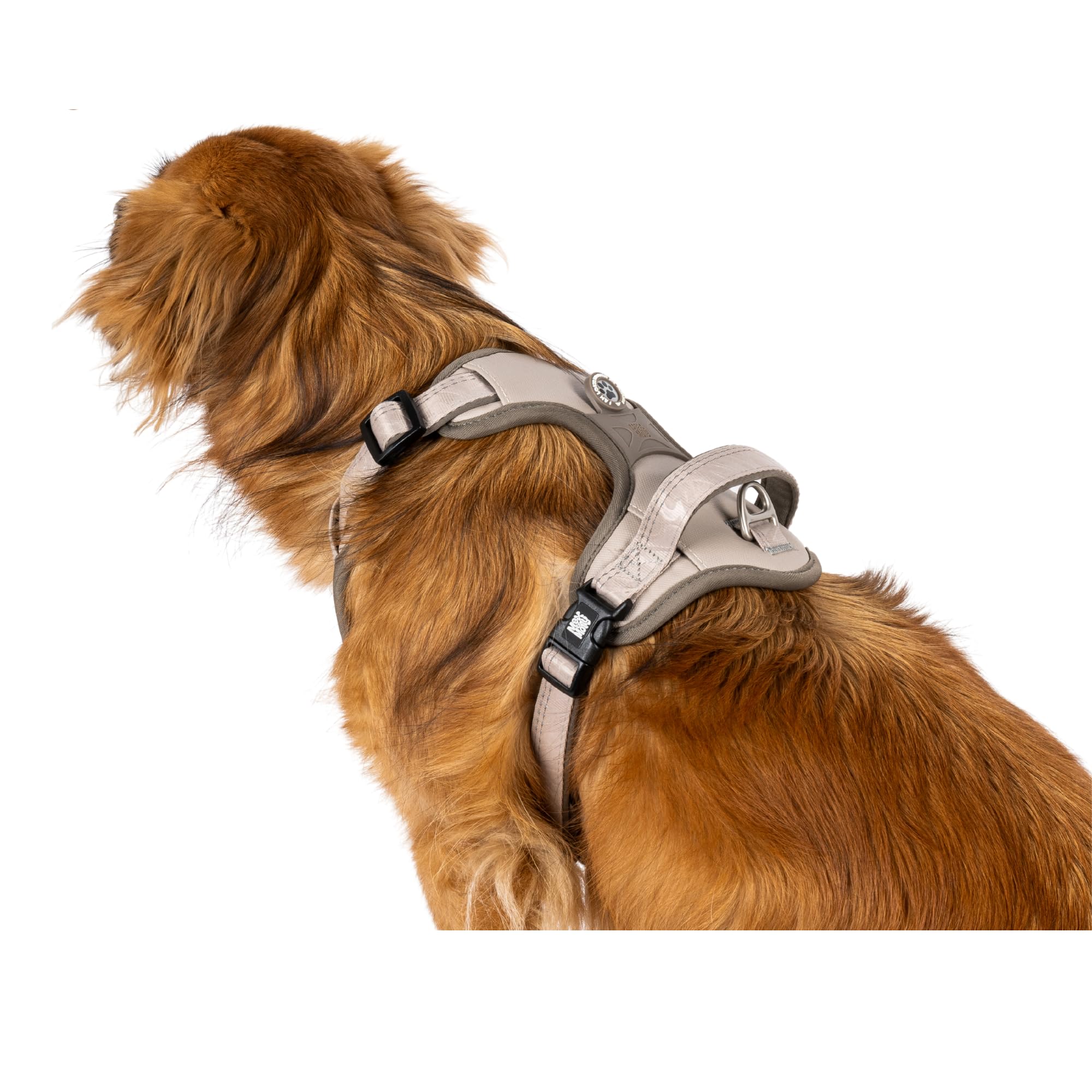Max & Molly Sport Hundegeschirr Mittelgrosse Hunde mit Gotcha! Smart ID Sicherheitsanhänger, Matrix 2.0 Sand/M, Geschirr Hund Gepolstert & Reflektierend - Komfort für deinen treuen Begleiter