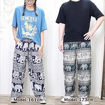 Amazon | [§SPT∞SPT] [SPT] タイパンツ レーヨン アラジン 象