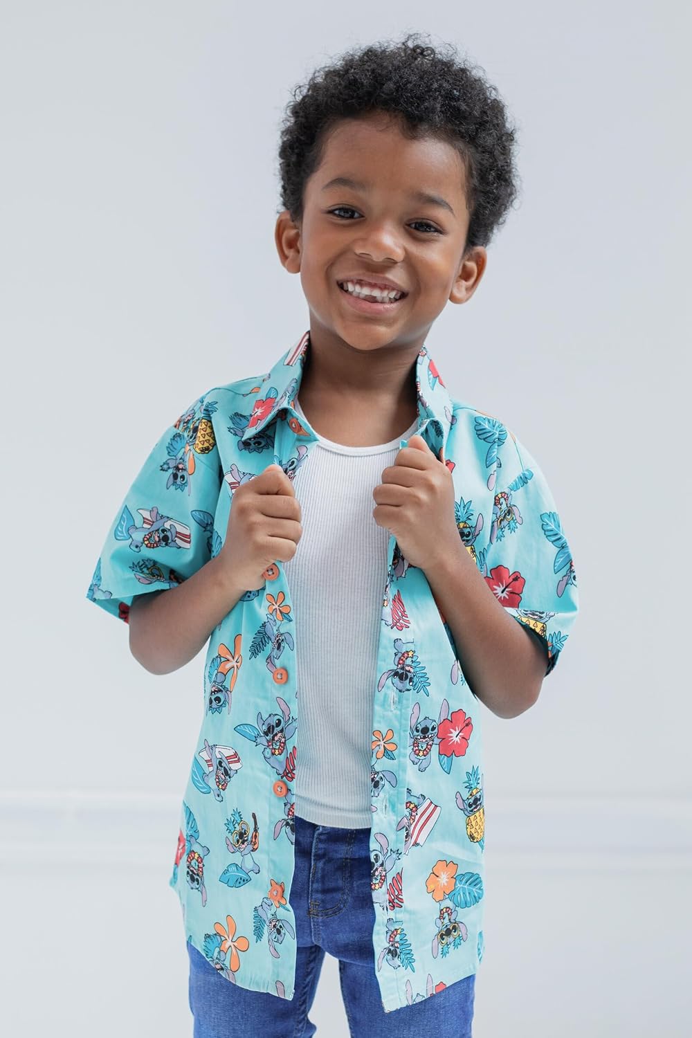 Disney Hawaiian Button Down Dress Shirt Toddler to Big Kid Sizes (2T - 18-20) - Image 3
