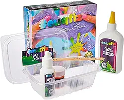Slime, Kit 1 Glitter Slime, Euqfiz, I9 Brinquedos
