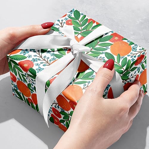 Miniatura 2 de Jillson Roberts Papel de regalo a granel, Mandarin Grove, 14 resma 208' x 30"