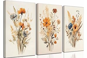 3-Pcs Framed Country Wall Art for Living Room