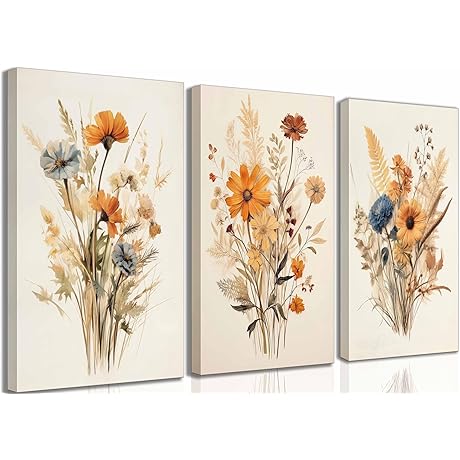 3-Pcs Framed Country Wall Art for Living Room