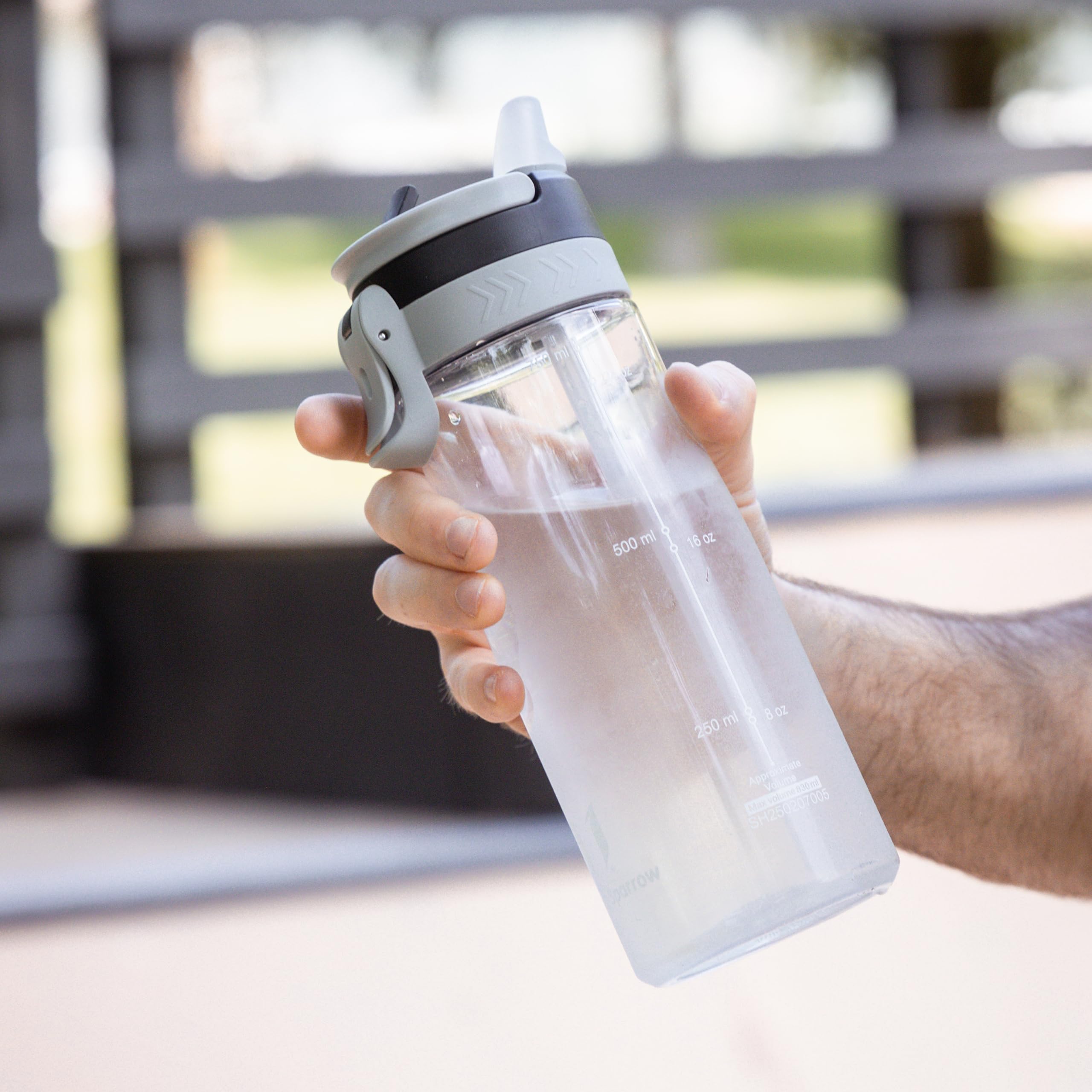 Sparrow Borraccia - 500ml, 750ml, 1L - TouchFlow Bottiglia Senza BPA - Senza Perdite Borraccia Cannuccia - Borracce Sportiva Flusso Rapido Con Un Clic per Scuola, All'aperto