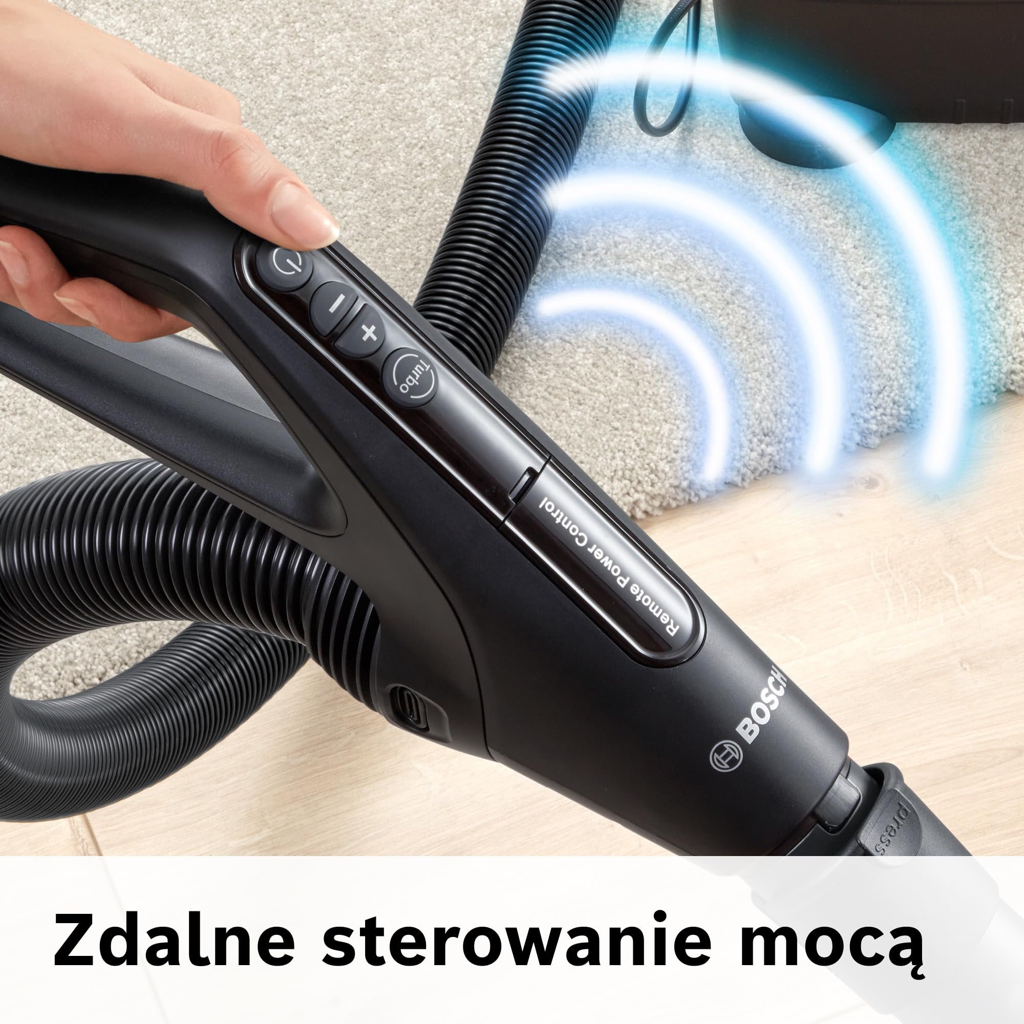 Bosch, odkurzacz workowy, cylindryczny, BGB6SIL1, 66 dB(A), filtr higieniczny HEPA, 10-letnia gwarancja na silnik, mocny, biały