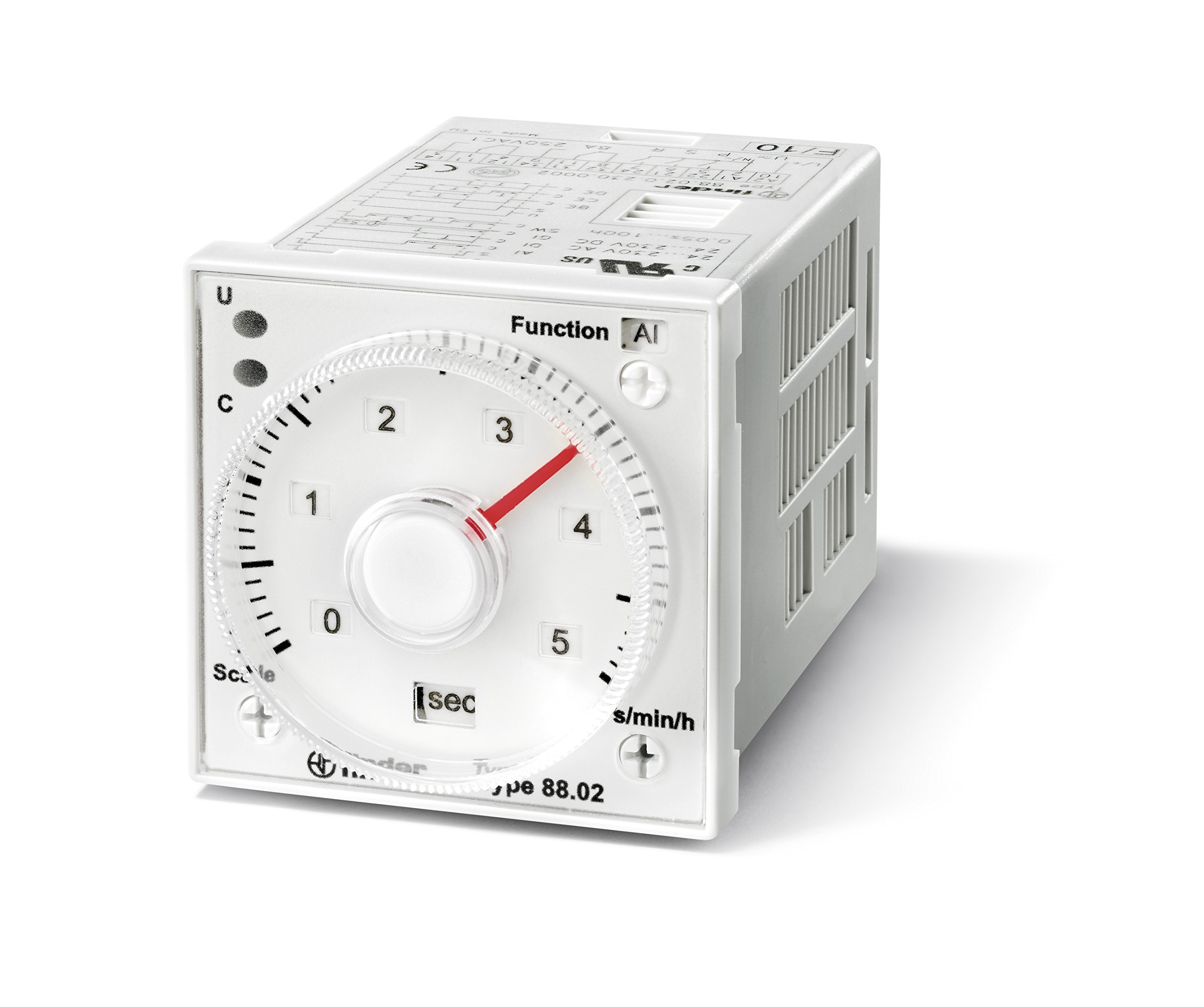 Finder 880202300002PAS Relais temporisé de façade 48 x 48 multifonction multi-tension