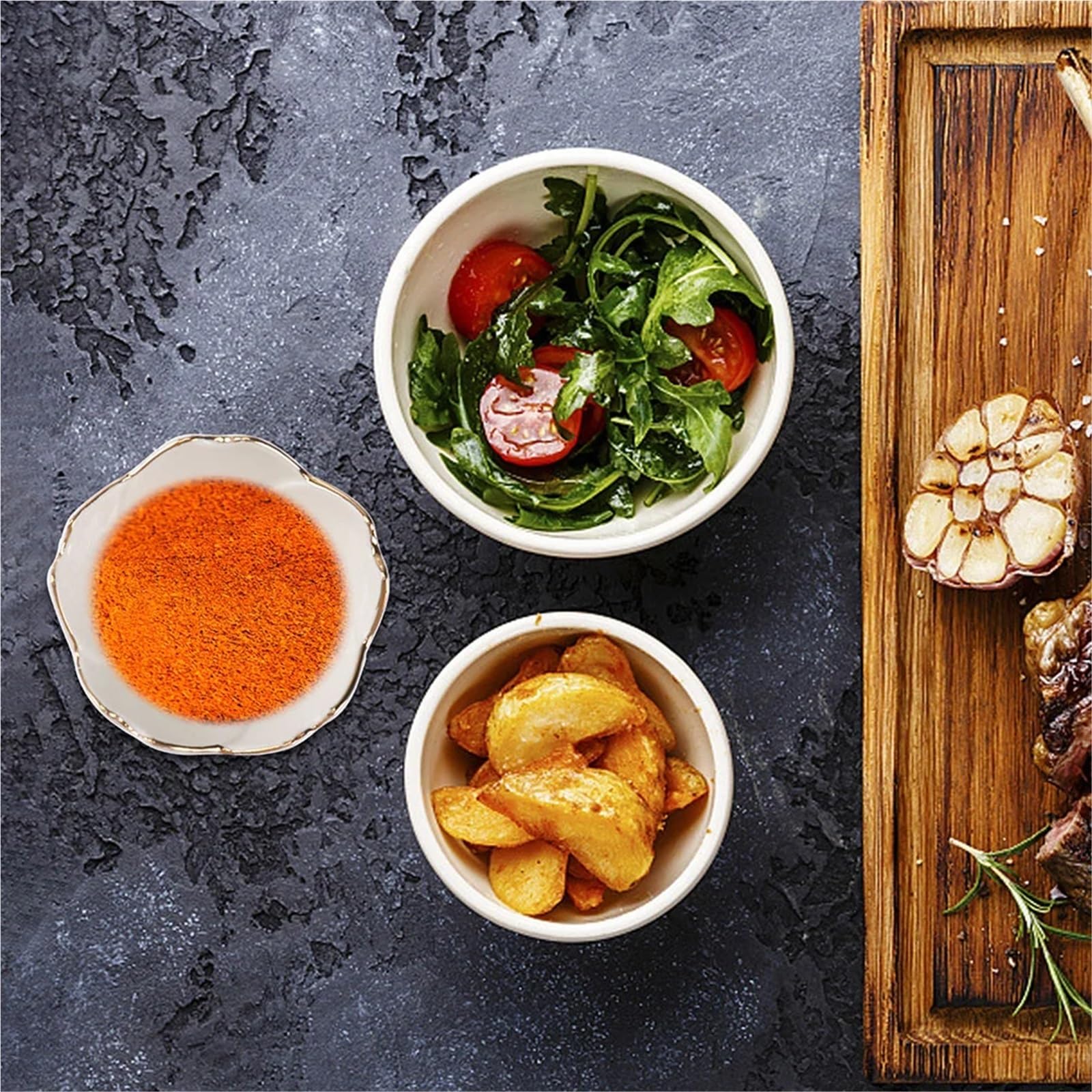 Tapas-Geschirr-Set aus Keramik, 3-teilig, Mini-Dipschalen und Gewürzteller für Snacks, Saucen und Geschirr, elegante Keramikhalter für Unterhaltung