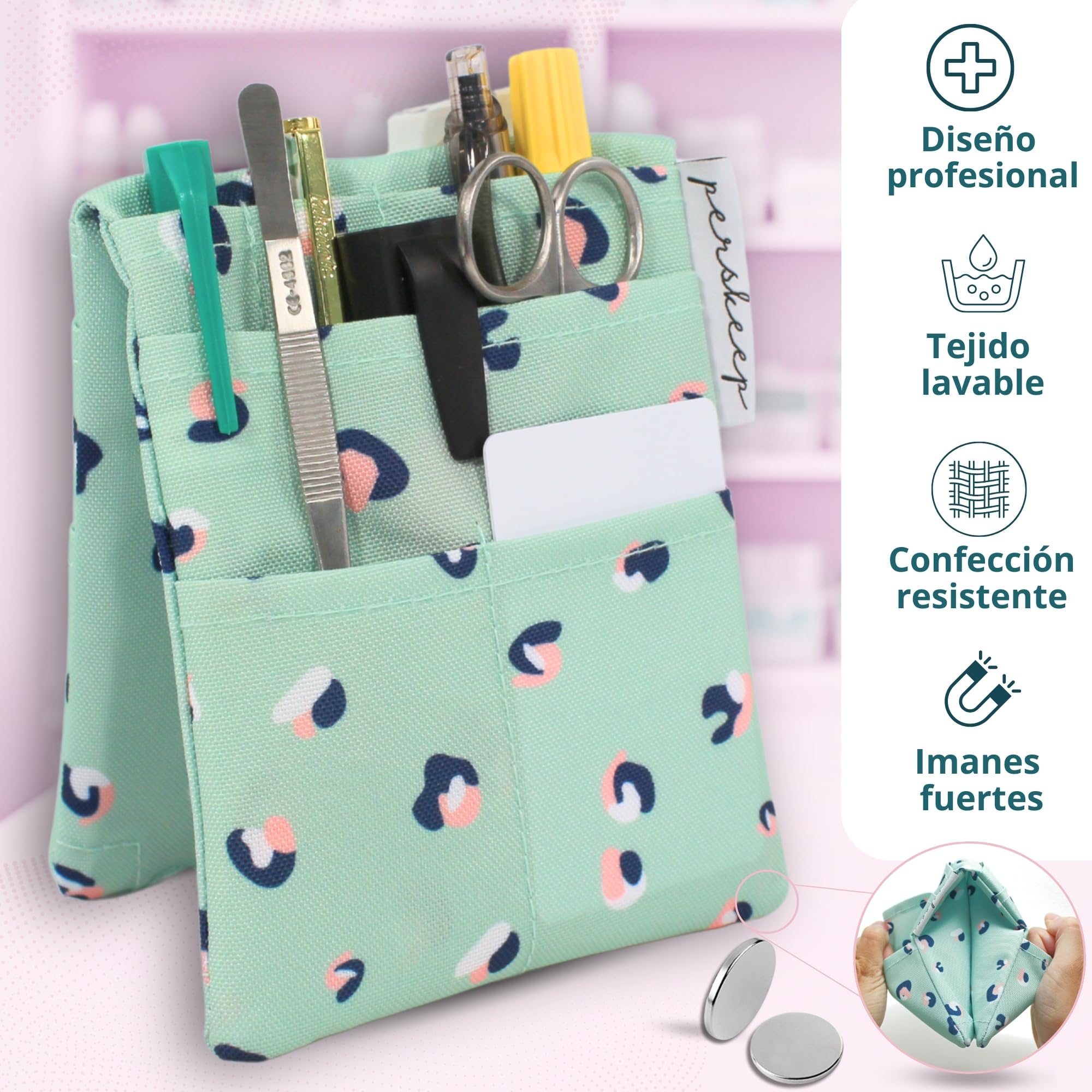 Salvabolsillos Enfermeria - Organizador de bolsillo - Porta tijeras enfermeria - Combínalo con tu lanyard enfermera, riñonera enfermera - Regalos para enfermeras