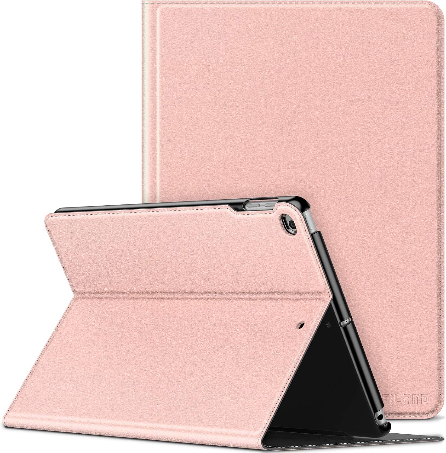 Infiland iPad 9.7 2018/iPad 9.7 2017/iPad Air 2/iPad Air Case, Multiple Angle Stand Cover Compatible with Tablets A1893/A1954/A1822/A1823/A1566/A1567/A1474/A1475/A1476 (Auto Wake/Sleep), Rose-Gold