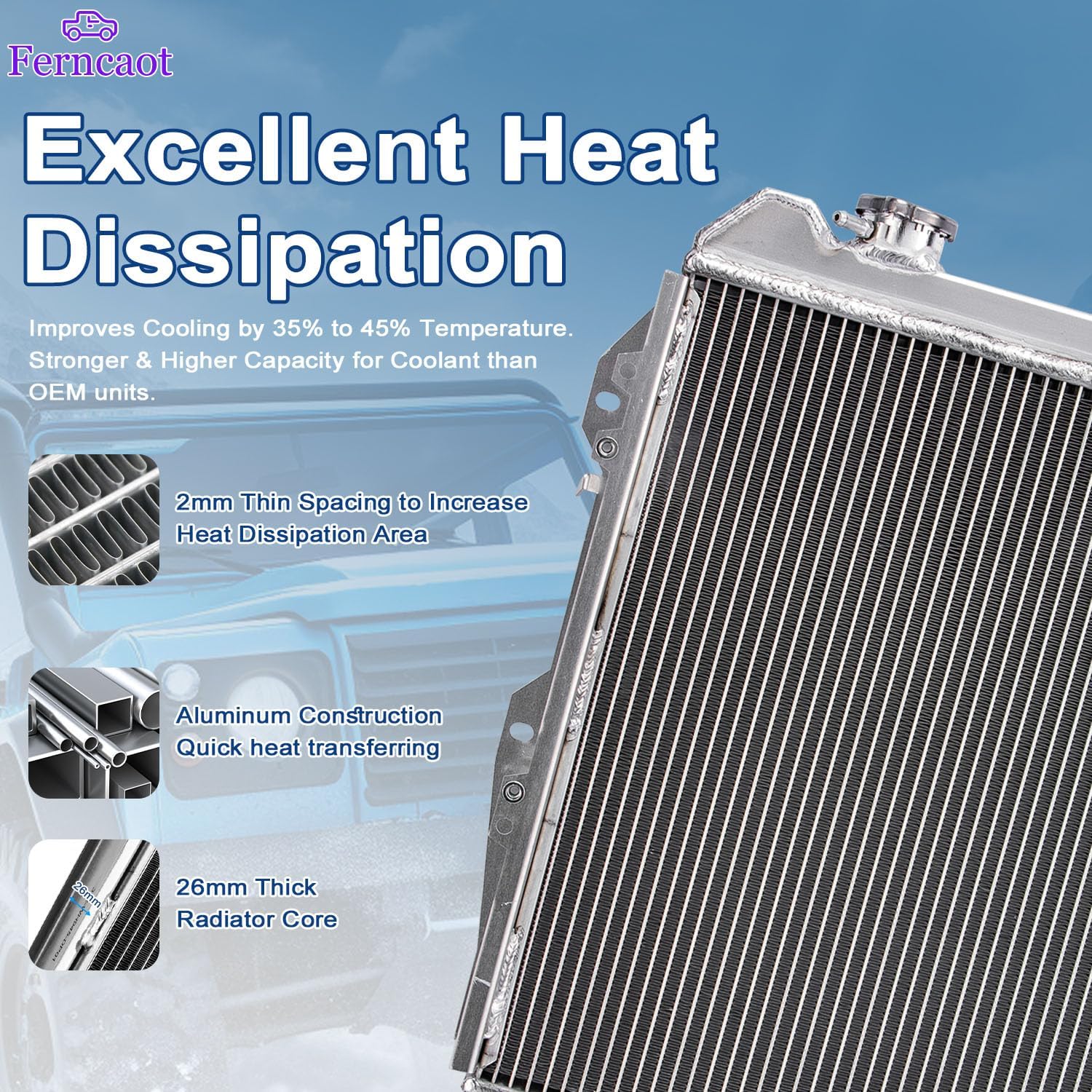 3Row Radiator for 1988-1995 1993 1994 Toyota Pickup 4Runner SR5 3.0L V6 1992 1989 1990 1991 Aluminum Radiators