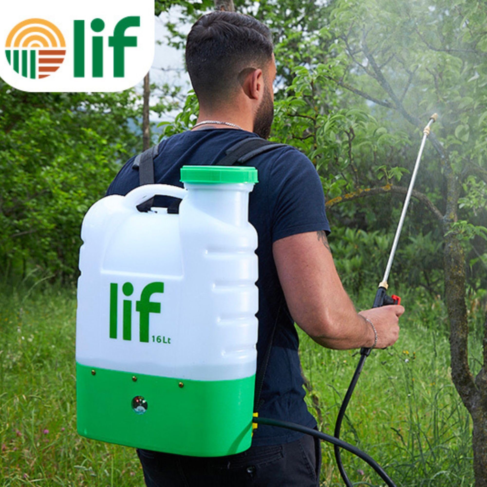 Pompa Irroratrice a Batteria Maya - Alta Capacità da 16 Litri e 12V, Lancia e Braccio Richiudibili, Ergonomica e Basso Consumo, Dimensioni Compatte con Caricabatteria Incluso
