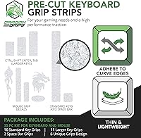 Vista 6 de Agarres de teclado para juegos, 35 calcomanías transparentes para agarre de teclado, se adaptan a todos los teclados mecánicos, teclas