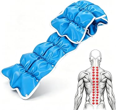 Spine Stretcher for Back Pain Relief, Back Massage for Decompression, Buttock Leg Massage Cushion, Cervical Neck Massage Pad, Deep Tissue Acupressure Therapy with 20 Massage Balls