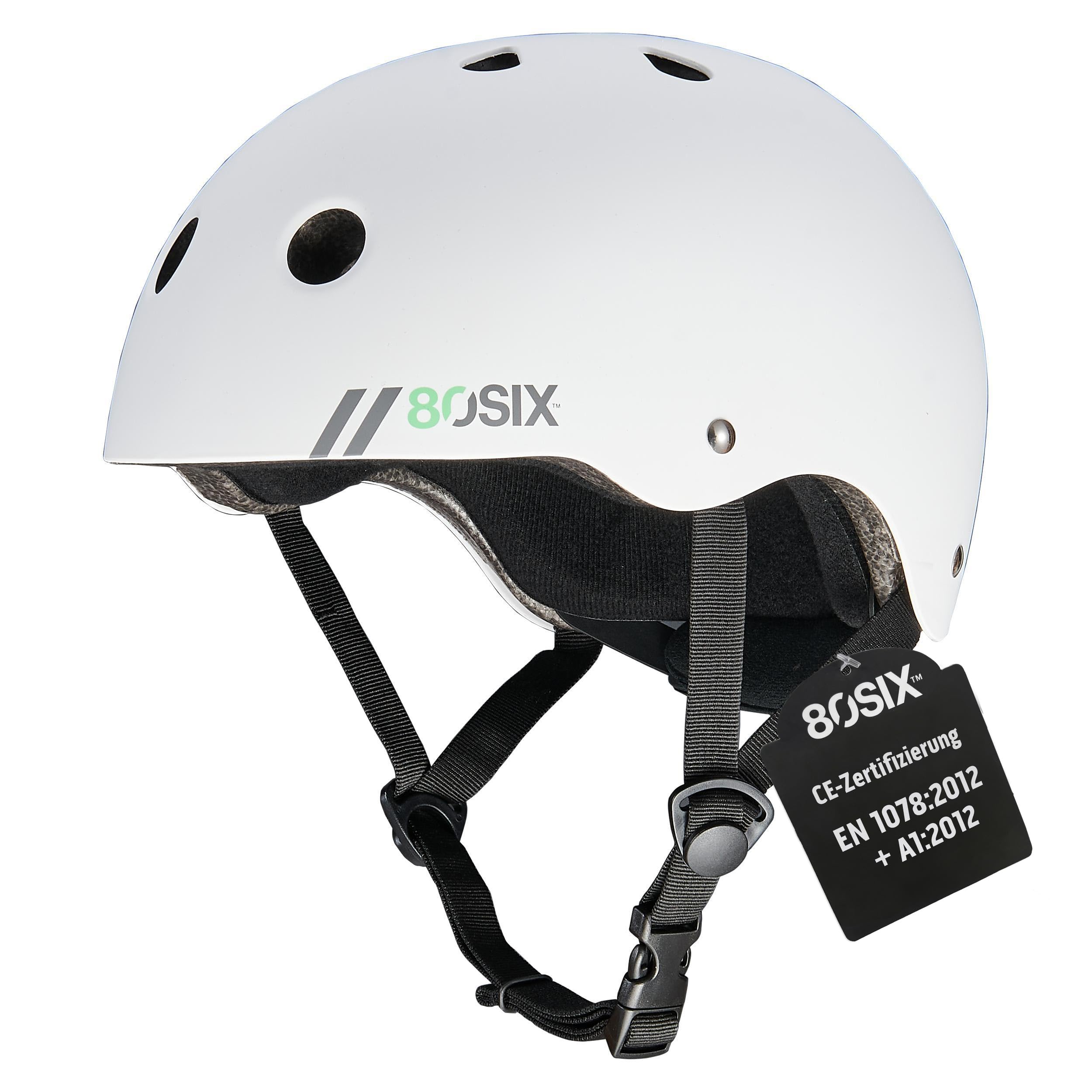 80SIX Hybrid Halo Deluxe Helm mit Fit Dial – CE EN1078 Zertifiziert, Multi-Sport Schutzhelm für Skateboard, Fahrrad, Scooter, BMX und Rollschuhlaufen – Kinder & Erwachsene