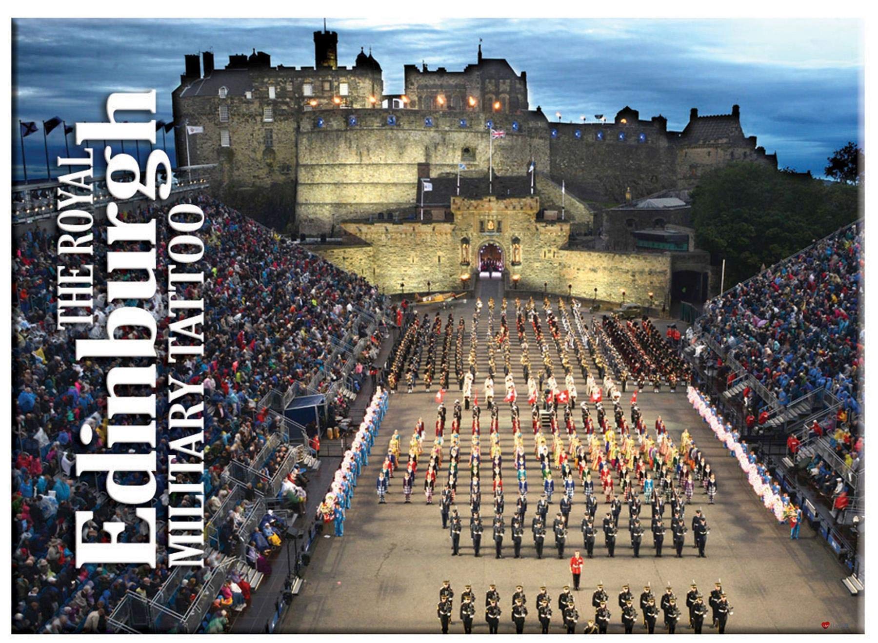 I Luv Ltd Edinburgh City The Royal Edinburgh Military Tattoo Scenic Metallic Fridge Magnet