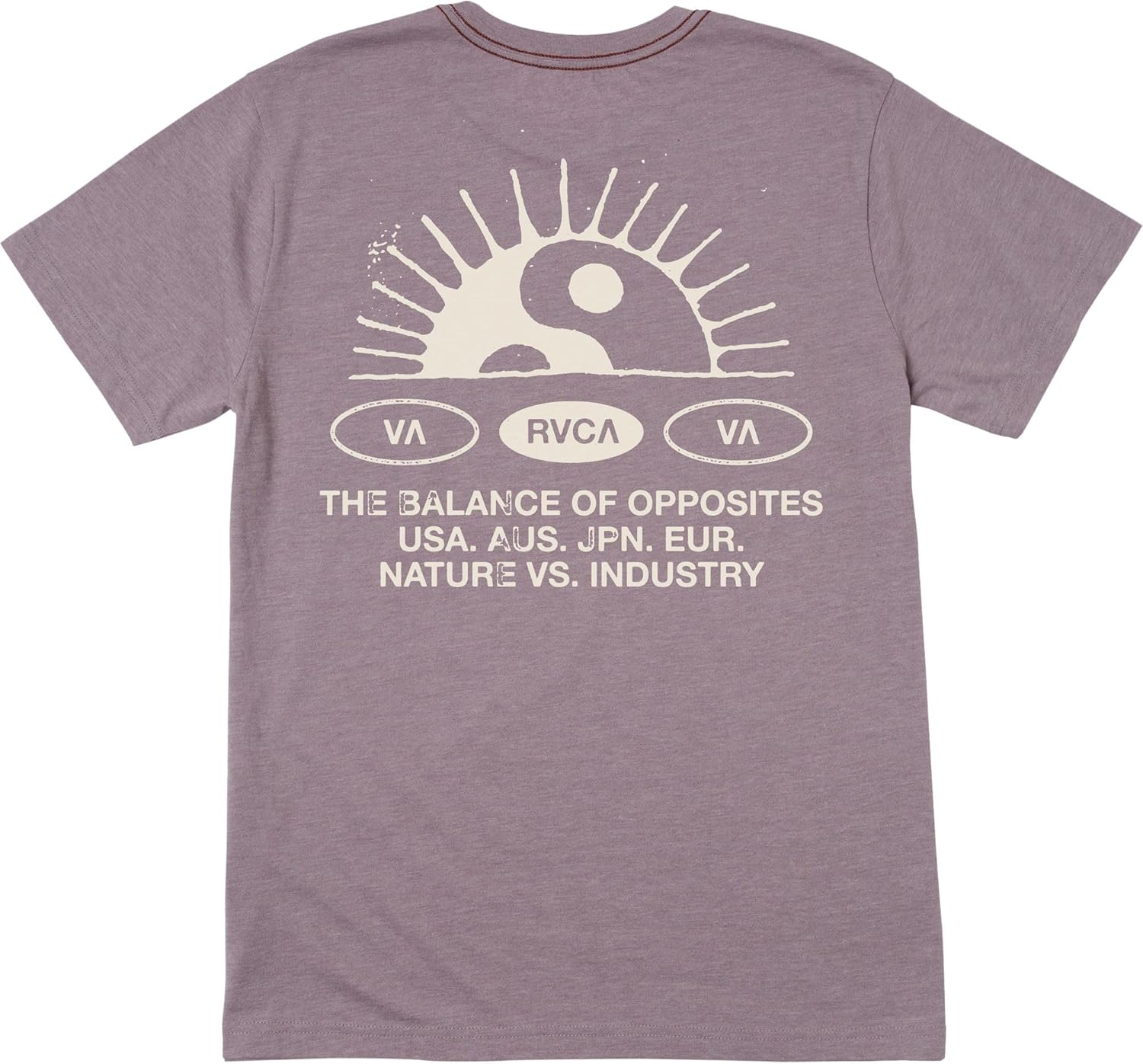 RVCA Men's Red Stitch Graphic Crew T-Shirt