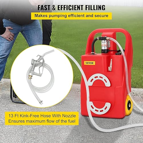 Miniatura 6 de VEVOR Fuel Caddy, 32 Gallon, Portable Fuel Storage Tank On-Wheels, with 12V DC Transfer Pump (for Diesel Only), Diesel Fuel Container for Trucks,