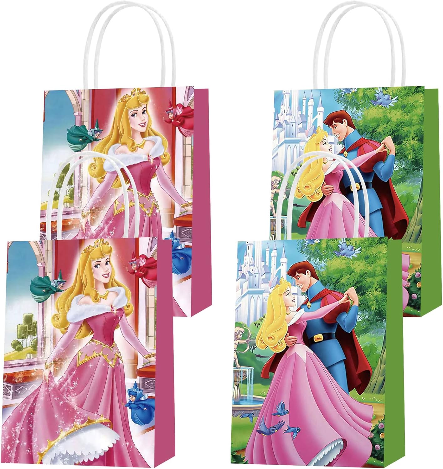 CYOIDAI Sleeping Beauty Gift Bags,Party Favor Bags for Princess Aurora Theme