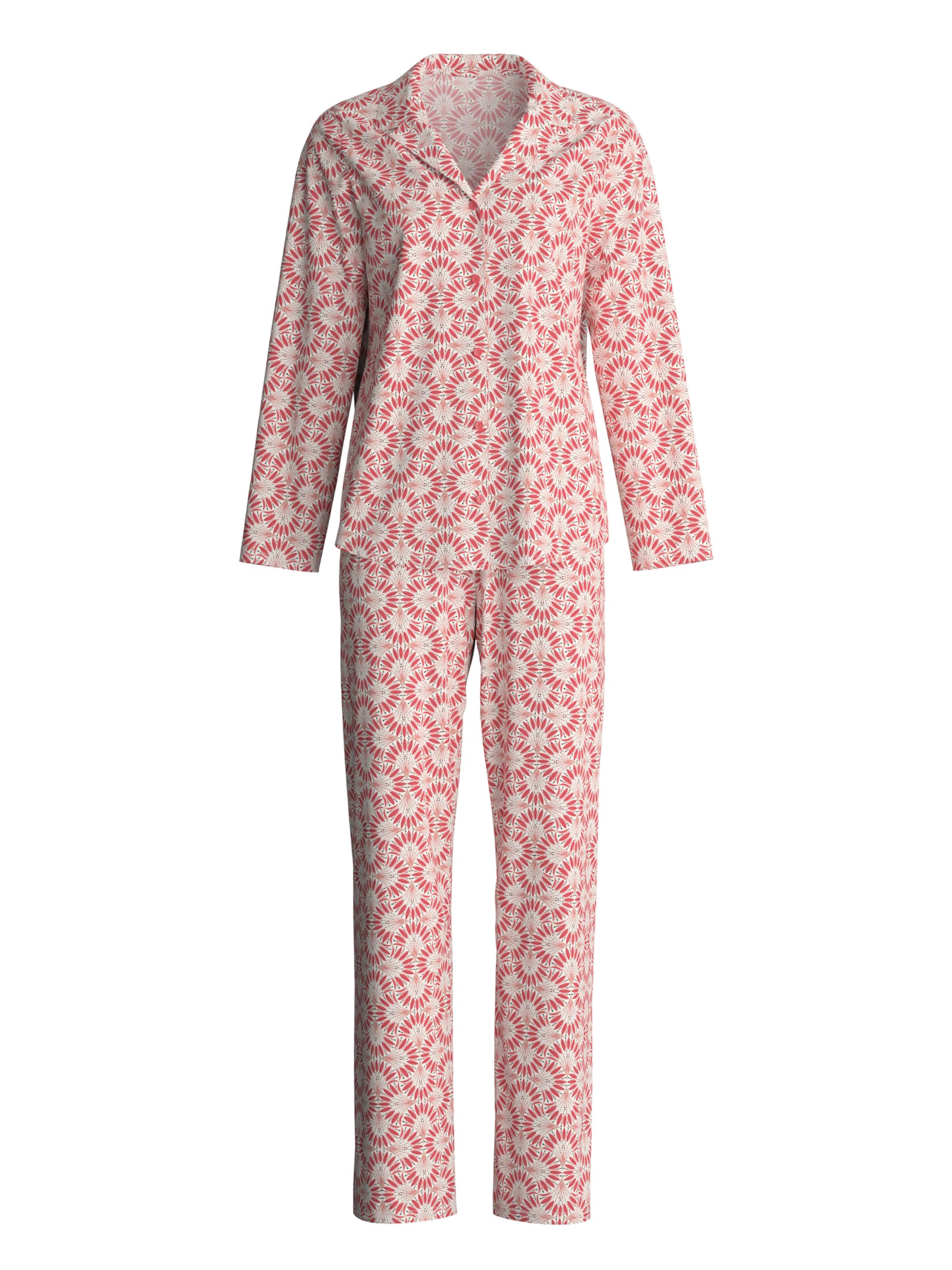 CALIDA Cotton Special Pyjama Damen | Schlafanzug aus 100% Baumwolle, hautfreundlich, atmungsaktiv und klimaregulierend, mit Knopfleiste