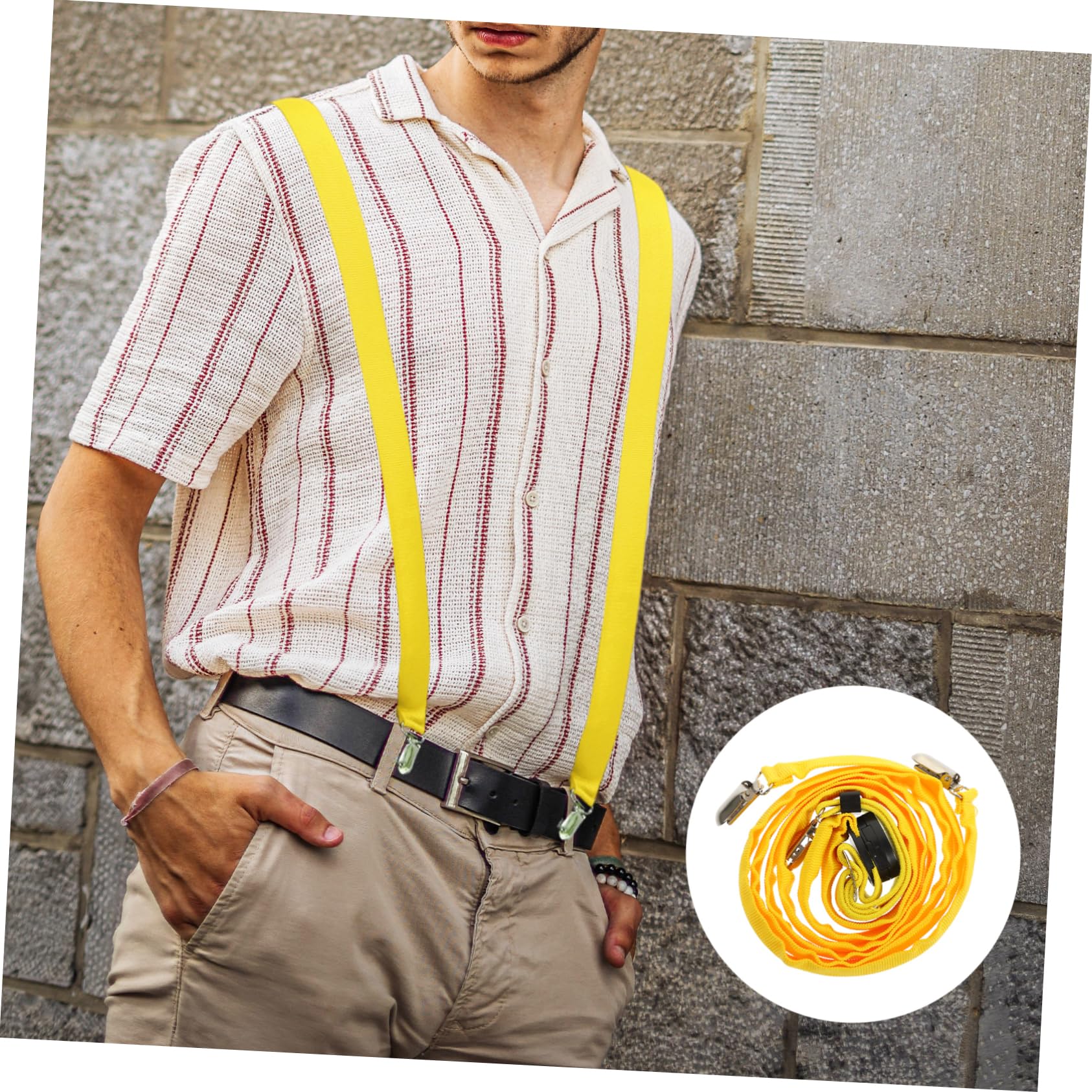 GALPADA 4pièces Bretelles Lumineuses Réglables Pour Pantalon Avec Clips Accessoires De Fête Et Festival Led Éclairant