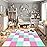 qqpp EVA Rubber 18 Tiles Interlocking Puzzle Foam Floor Mats - Baby Play Mat for Playing | Exercise Mat for Home Workout. White, Pink, Green. QC-ACHb18N