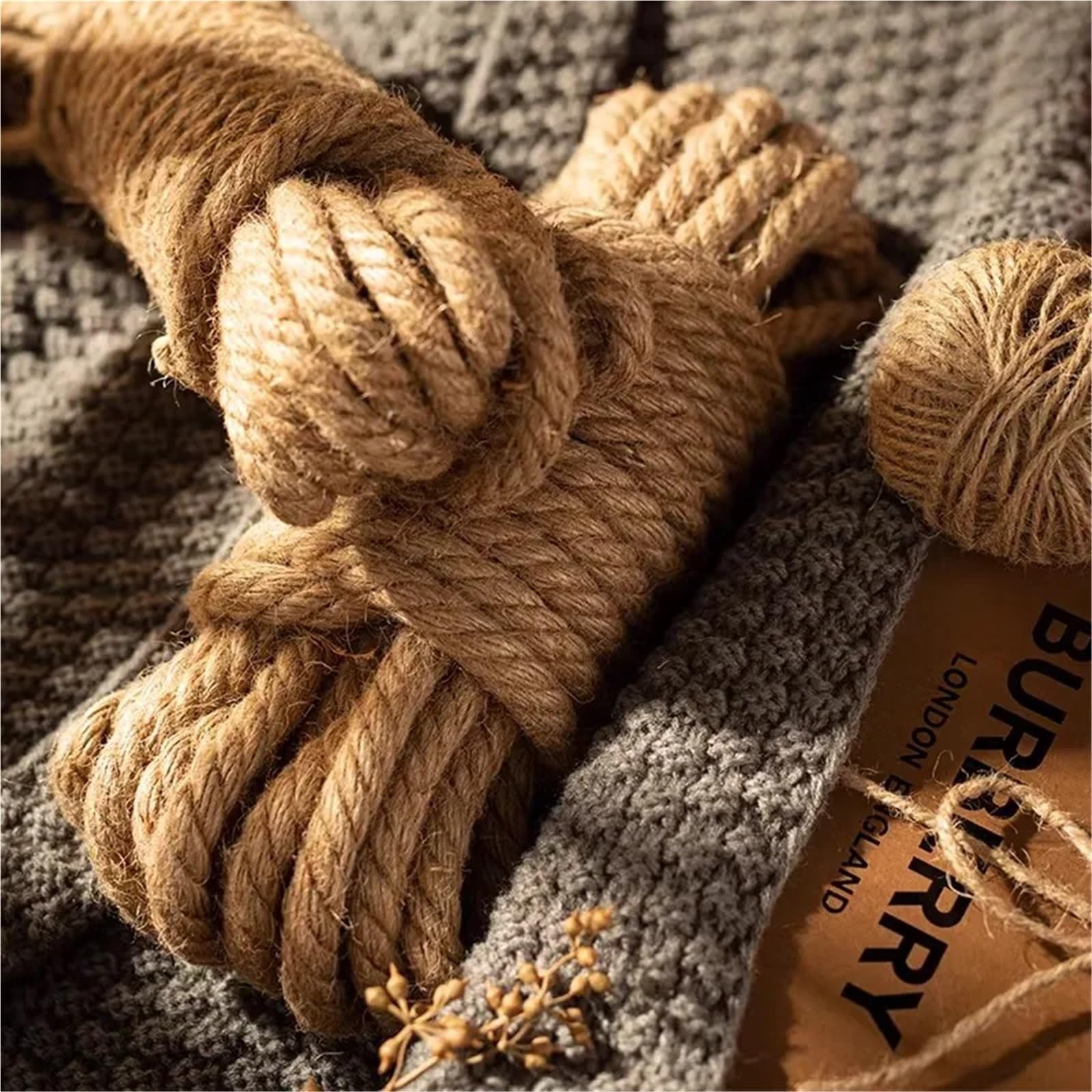 50 m Jute-Seil, Kordel, Schnur, Band, Basteln, DIY, Hochzeit, Jute-Schnur, Faden, handgefertigt, Nähen, Party, Weihnachten, Heimdekoration Für Camping Garten